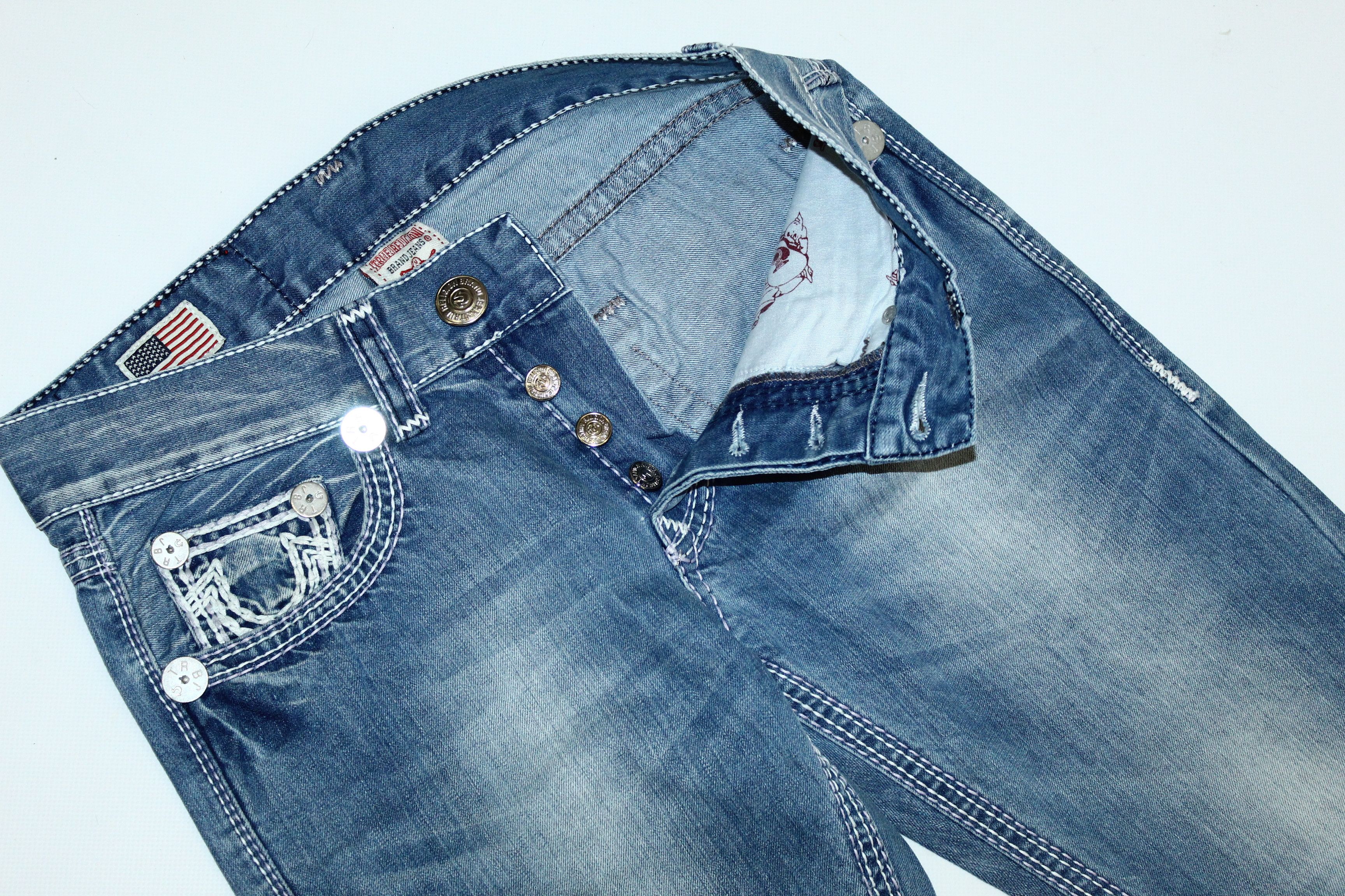 True Religion Vtg True Religion Blue Fading Denim Straight Leg Jeans Size US 30 / EU 46 - 3 Thumbnail
