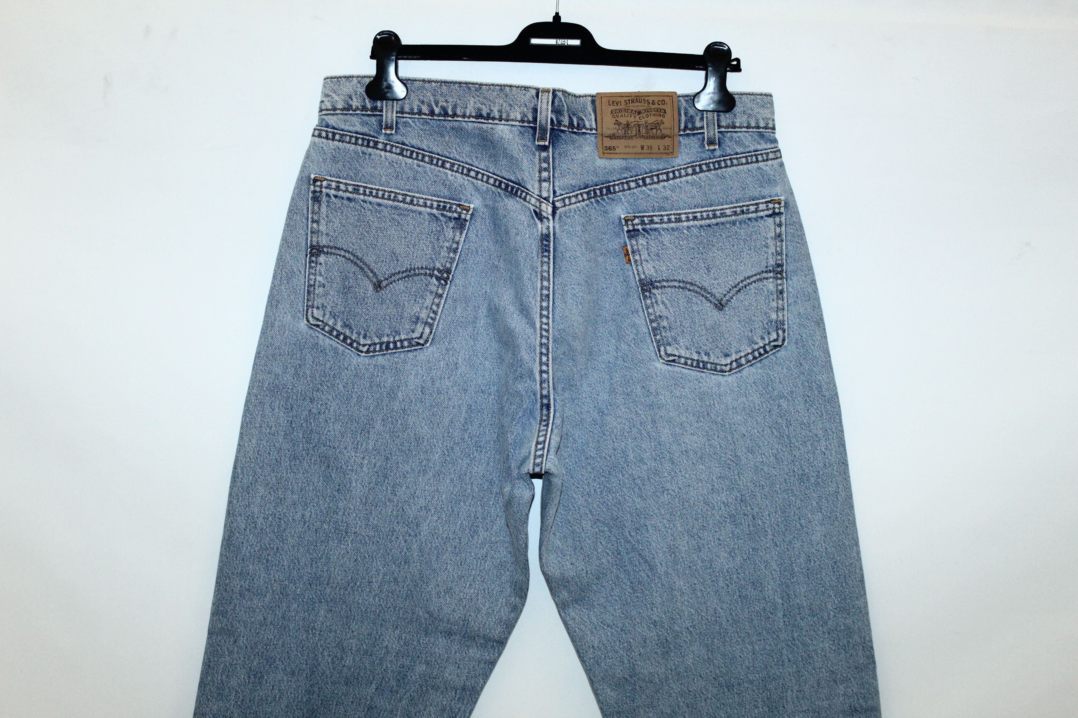 Levi's 90s Vtg Levi's 565 Orange Tab Stonewash Baggy Jeans Size US 36 / EU 52 - 7 Thumbnail