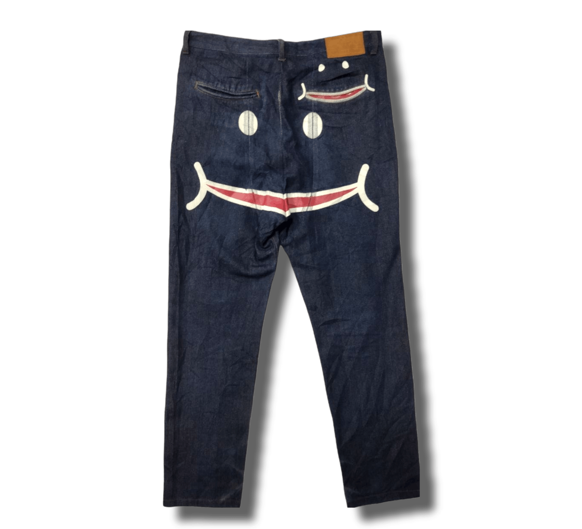 image of Rareup! Smile Japan Denim Pants in Dark Blue Denim, Men's (Size 36)