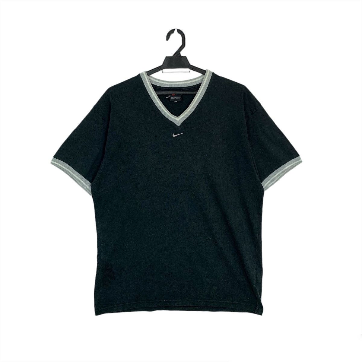 Center Logo Nike V Neck T Shirt