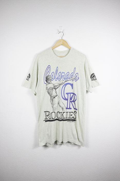 NHL Colorado Rockies Women's Gray Short Sleeve Vintage T-Shirt - XL