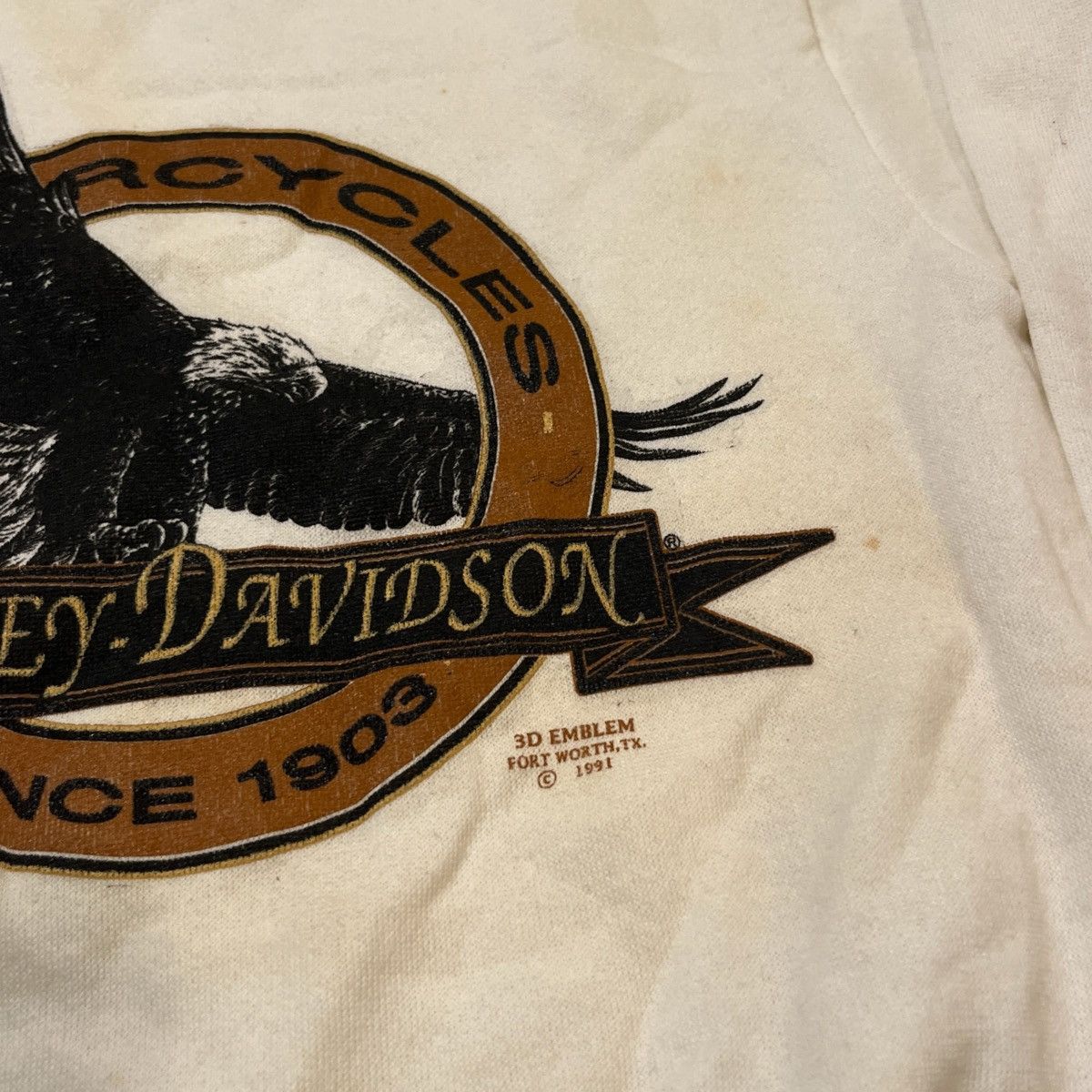 Harley Davidson 1991 Harley Davidson 3D Emblem Eagle Sweatshirt Size US S / EU 44-46 / 1 - 3 Thumbnail