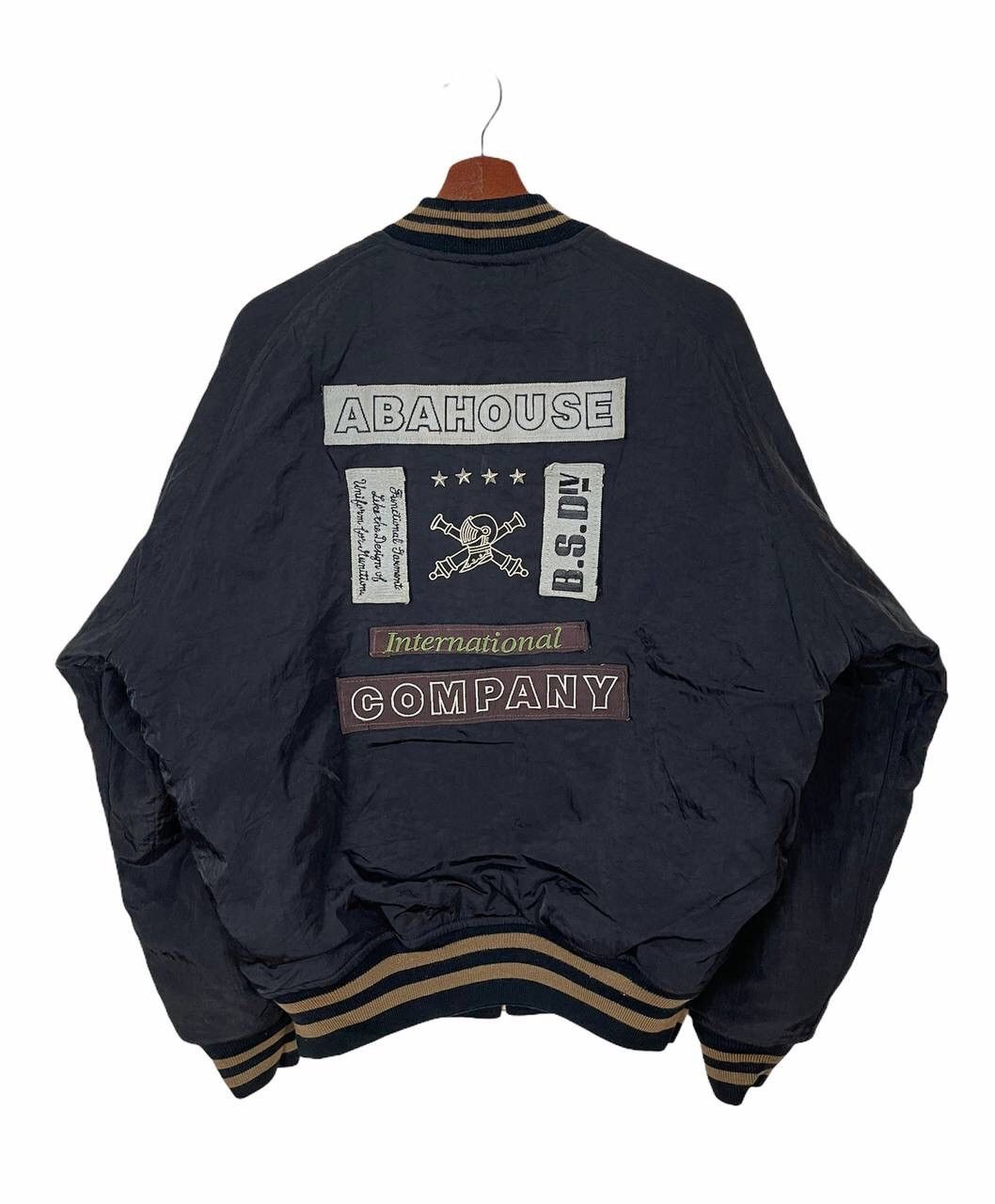 Vintage Reversible Varsity Jacket Abahouse Wool Biggest Logo