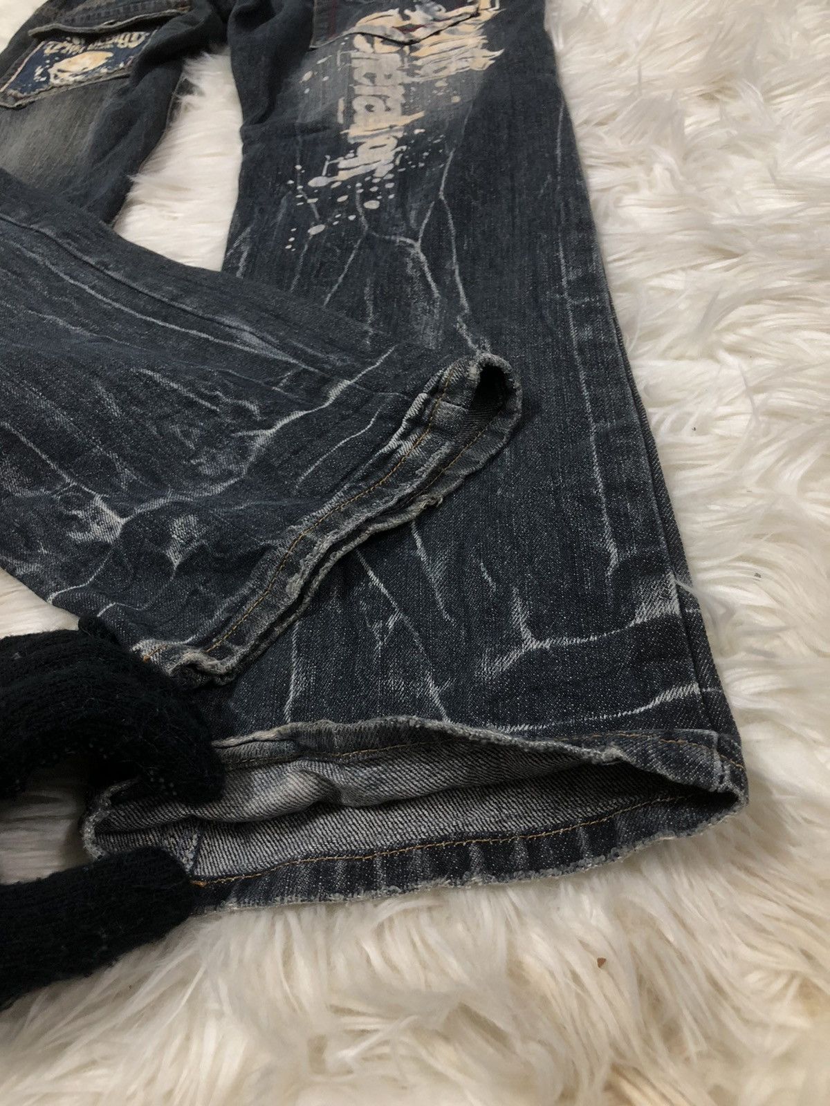Japanese Brand × Seditionaries Japanese double waist denim punk/seditionaries skull ☠️ Size US 32 / EU 48 - 17 Thumbnail