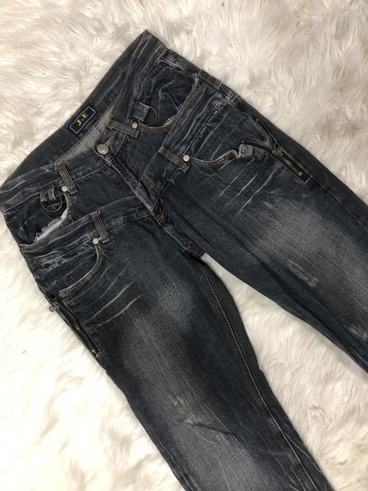 Japanese Brand × Seditionaries Japanese double waist denim punk/seditionaries skull ☠️ Size US 32 / EU 48 - 3 Thumbnail
