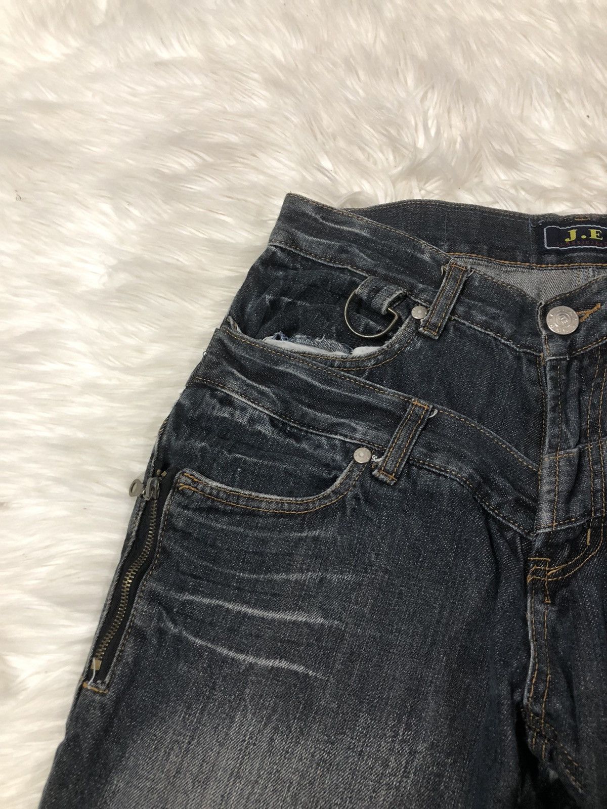 Japanese Brand × Seditionaries Japanese double waist denim punk/seditionaries skull ☠️ Size US 32 / EU 48 - 5 Thumbnail