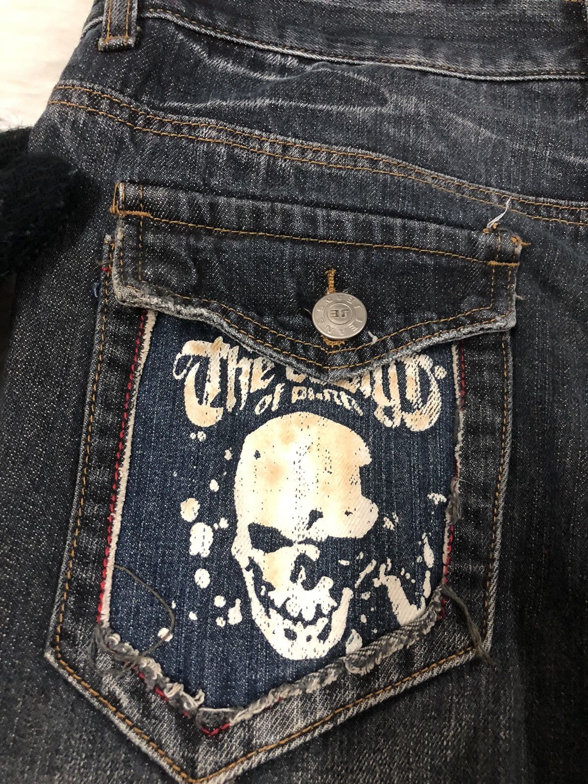 Japanese Brand × Seditionaries Japanese double waist denim punk/seditionaries skull ☠️ Size US 32 / EU 48 - 14 Thumbnail