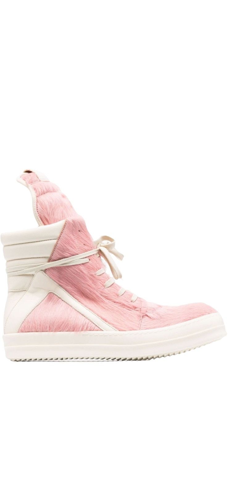Rick Owens Pony Hair High Top Sneakers