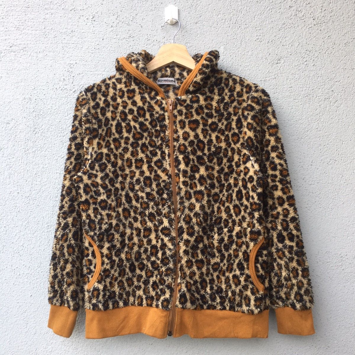Japanese Brand × Vintage Vintage Sirmione Leopard Design Zipper Fleece Sweater Size US S / EU 44-46 / 1 - 1 Thumbnail