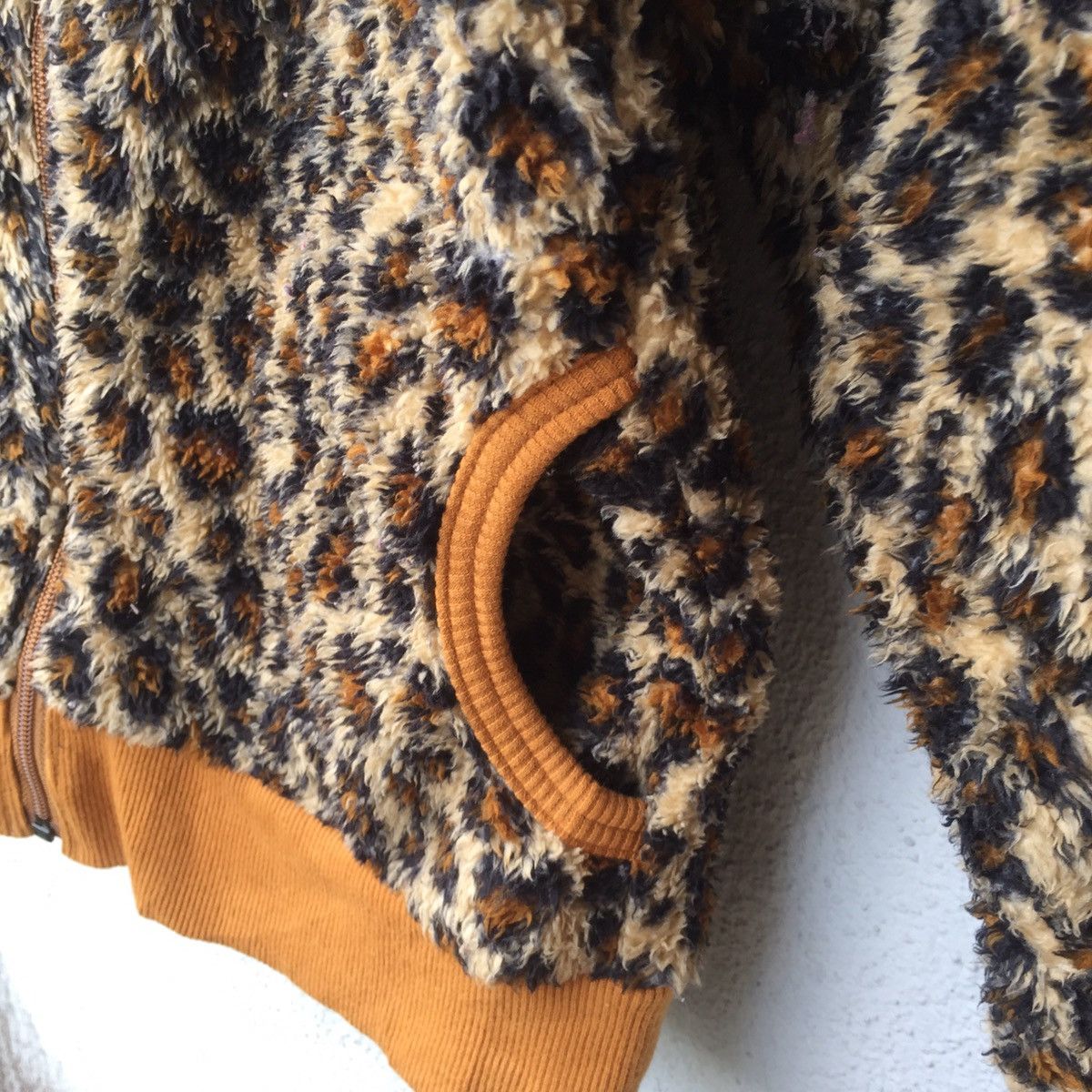 Japanese Brand × Vintage Vintage Sirmione Leopard Design Zipper Fleece Sweater Size US S / EU 44-46 / 1 - 7 Thumbnail