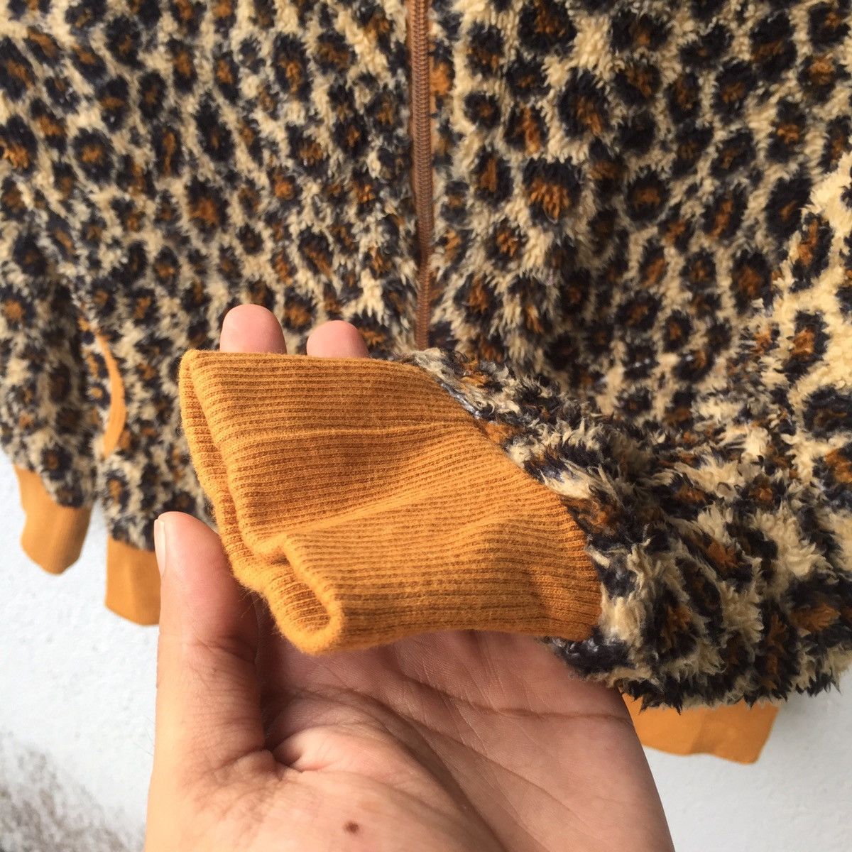 Japanese Brand × Vintage Vintage Sirmione Leopard Design Zipper Fleece Sweater Size US S / EU 44-46 / 1 - 6 Thumbnail