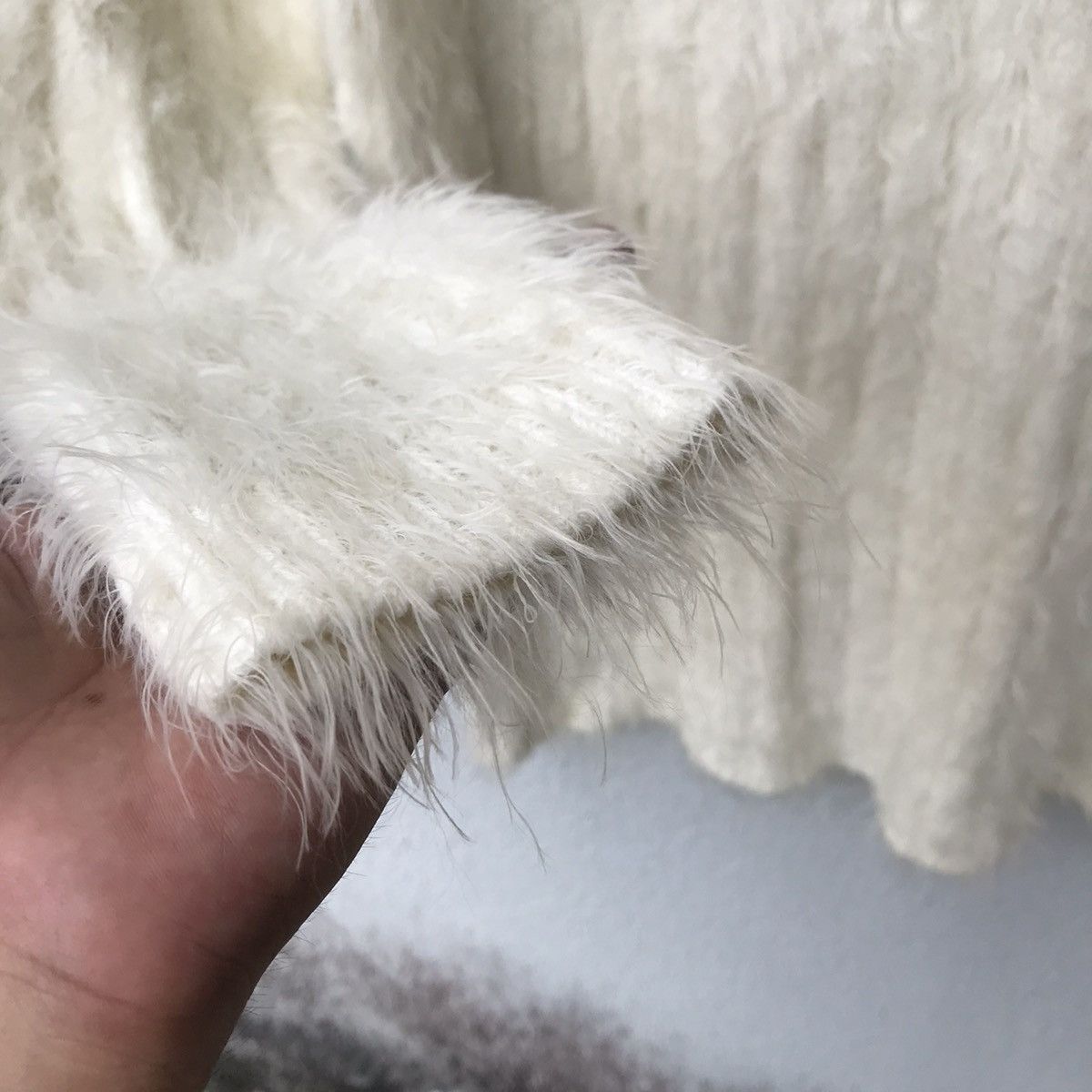 Aran Isles Knitwear Ray Cassin Favori Shag Shaggy Fur Mohair Knitwear Size US L / EU 52-54 / 3 - 6 Thumbnail