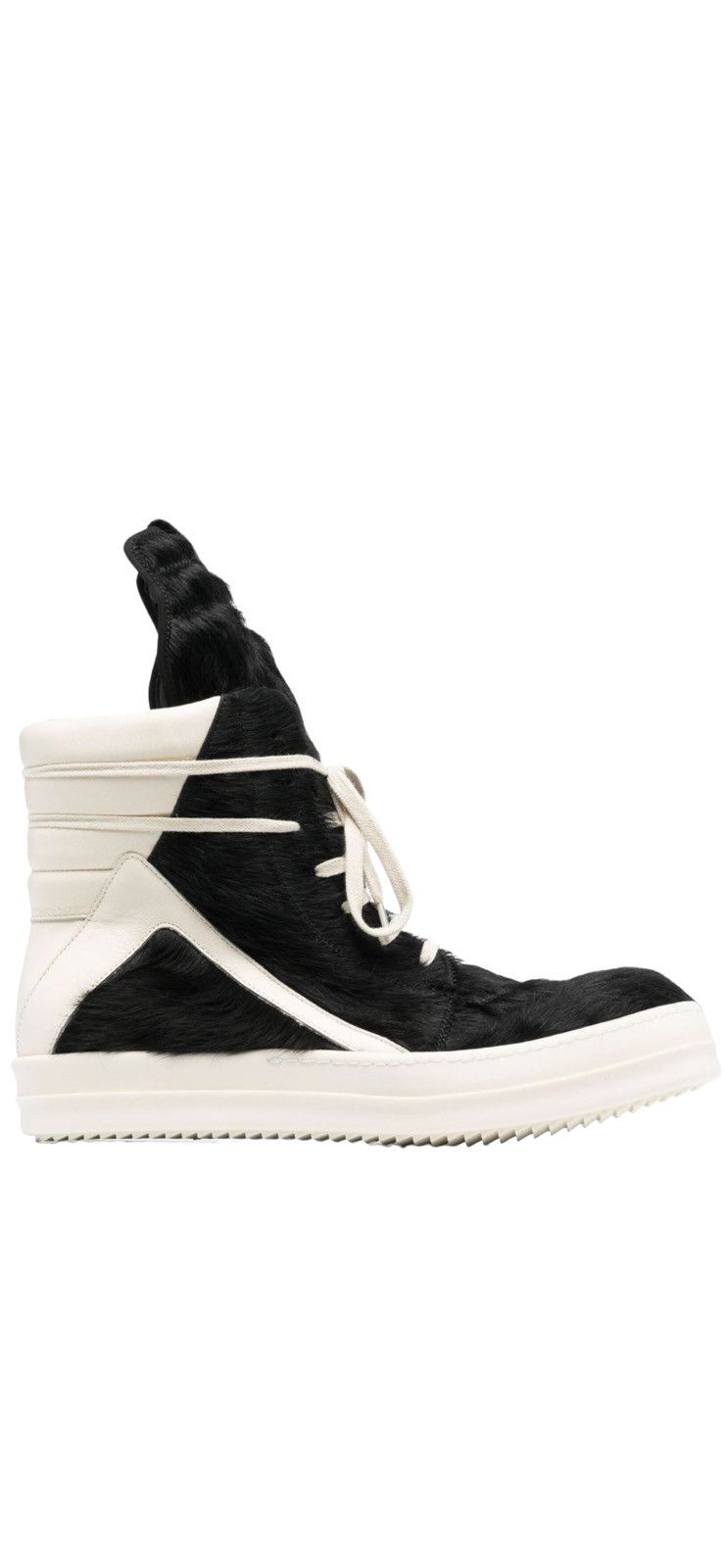 Rick Owens Pony Hair High Top Sneakers