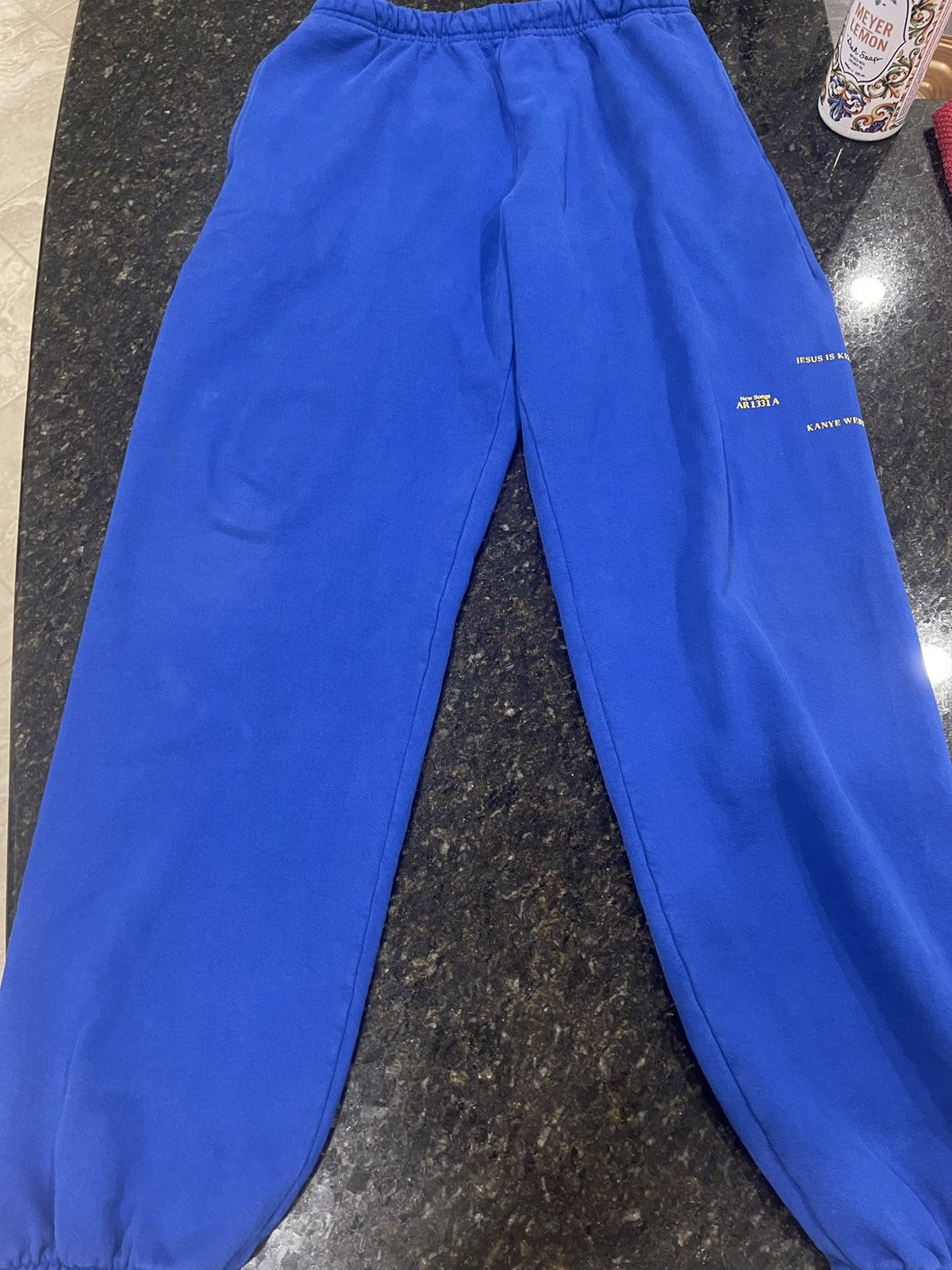 Kanye West Jesus is King Vinyl I Blue Sweatpants