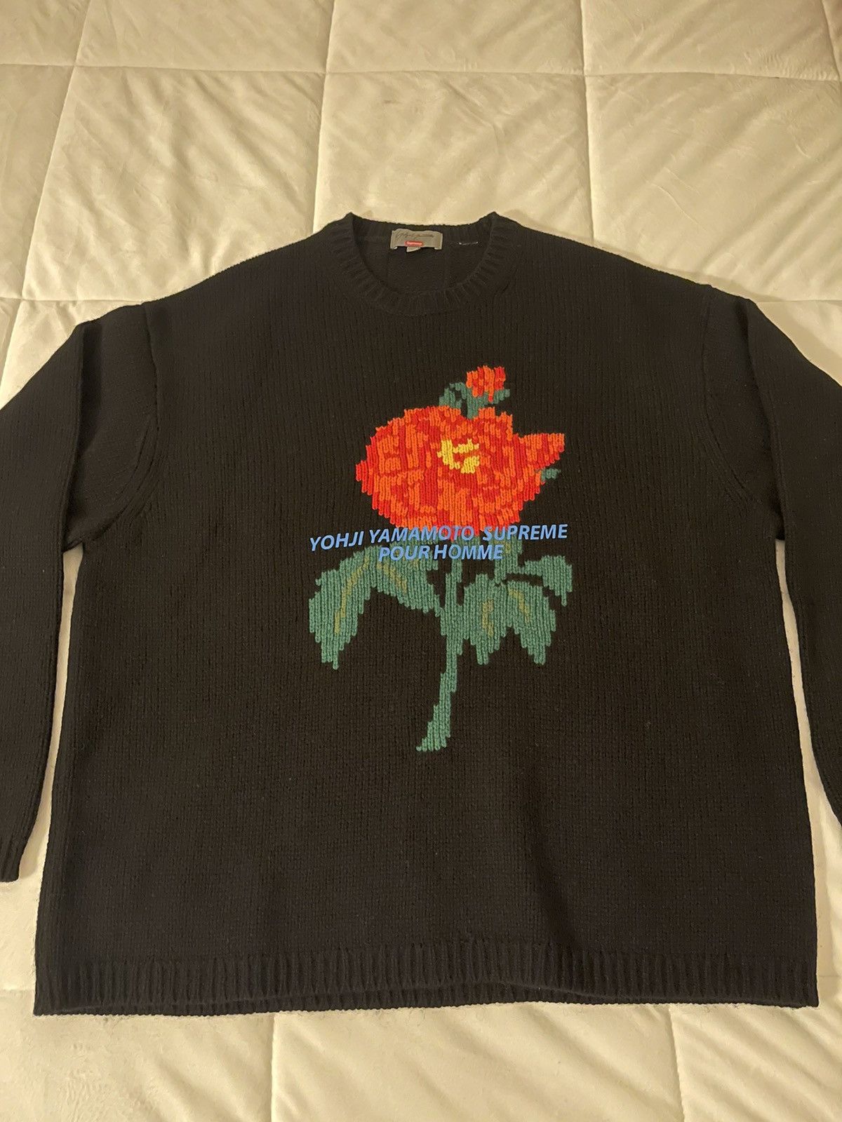 Supreme Supreme Yohji Yamamoto Knit Sweater Black Size XL FW20 Y3 | Grailed