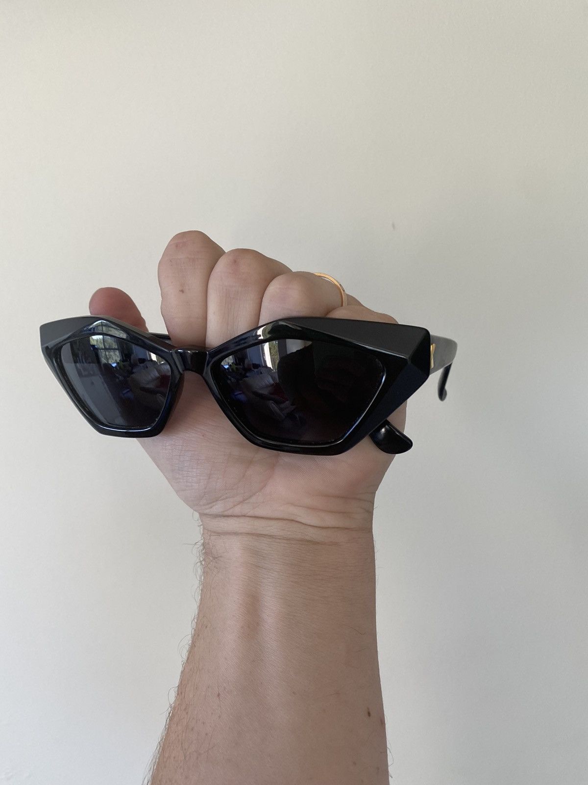 Krizia Uomo × Vintage VINTAGE KRIZIA GEOMETRIC HANDMADE SUNGLASSES Size ONE SIZE - 2 Thumbnail
