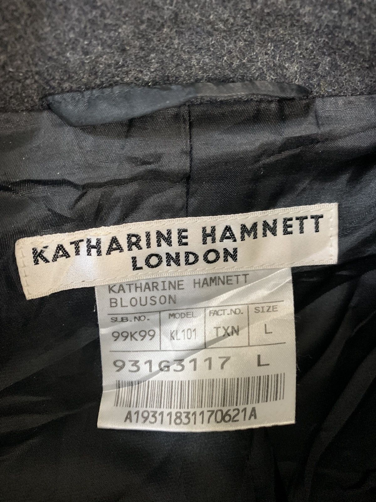 Katharine Hamnett London Katherine Hammett London Wool Hoodie Jacket Size US M / EU 48-50 / 2 - 6 Thumbnail