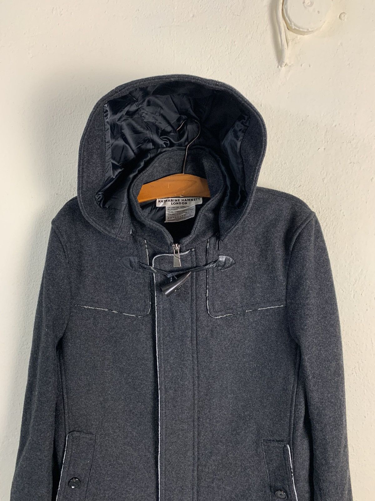 Katharine Hamnett London Katherine Hammett London Wool Hoodie Jacket Size US M / EU 48-50 / 2 - 4 Thumbnail