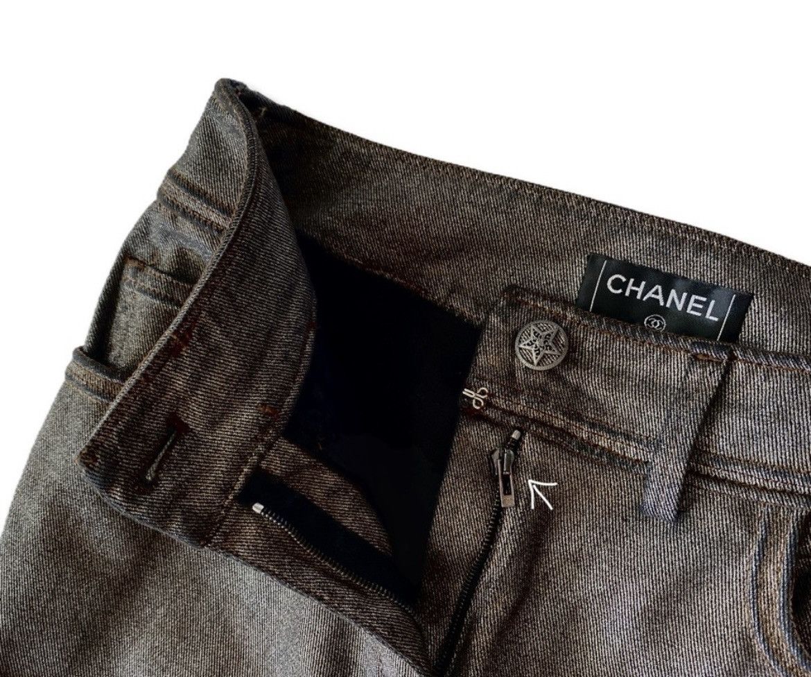 Chanel Chanel Metallic Ruched Jeans Size 26" / US 2 / IT 38 - 6 Thumbnail