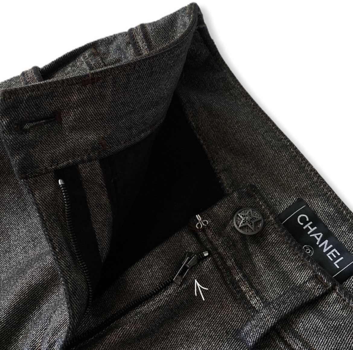 Chanel Chanel Metallic Ruched Jeans Size 26" / US 2 / IT 38 - 7 Thumbnail