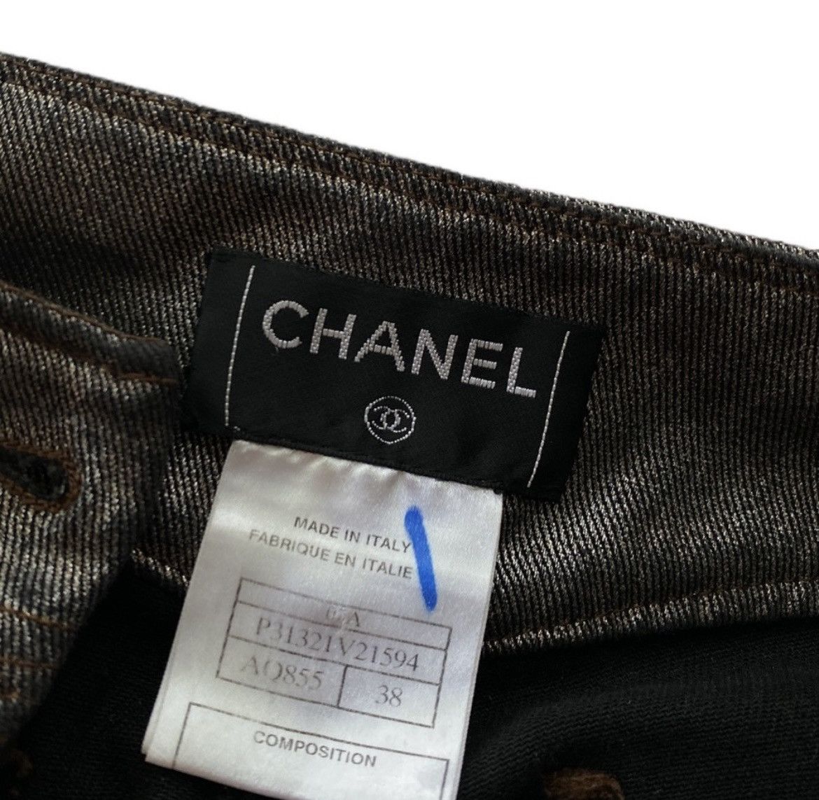 Chanel Chanel Metallic Ruched Jeans Size 26" / US 2 / IT 38 - 8 Thumbnail