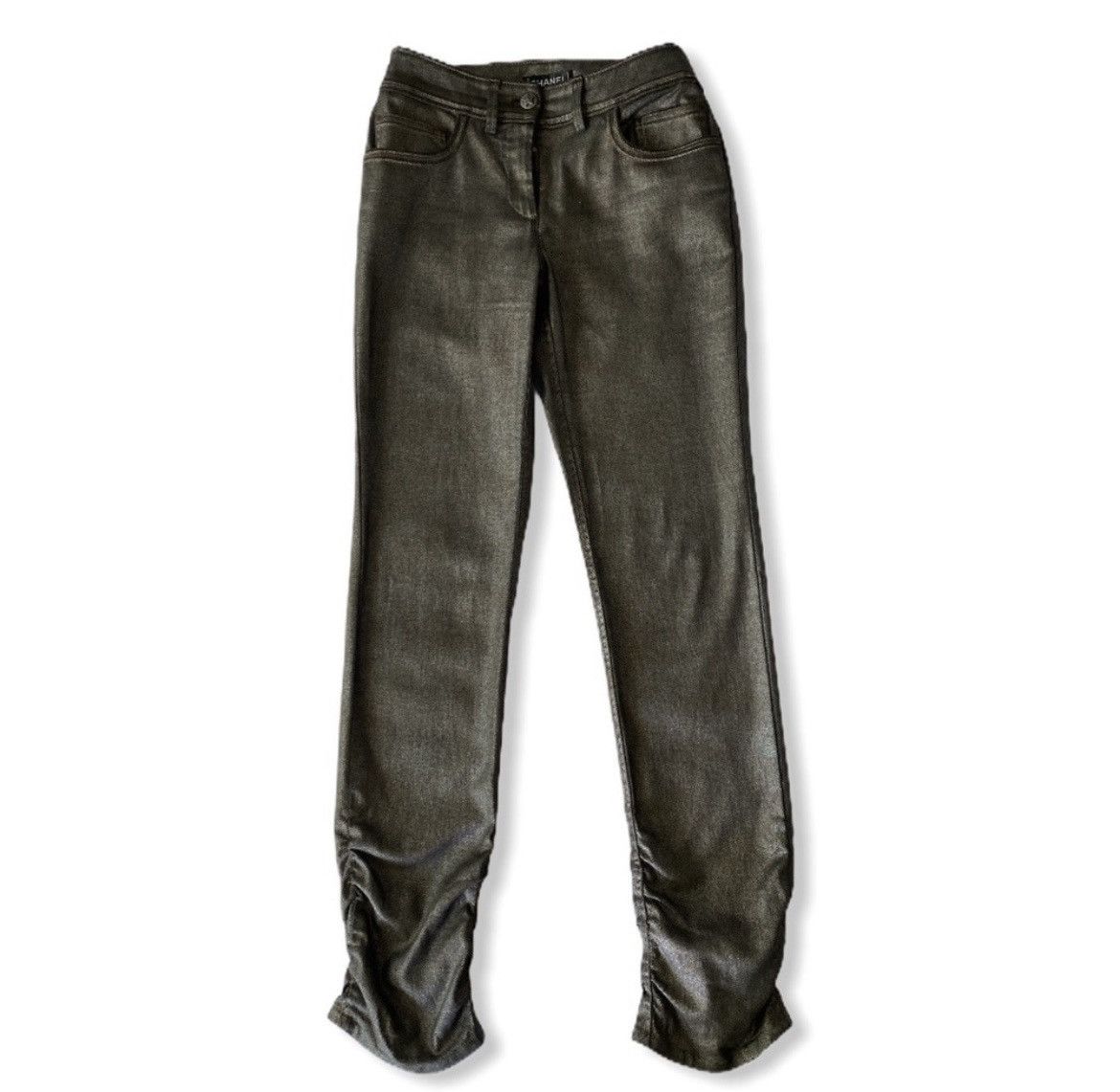 Chanel Chanel Metallic Ruched Jeans Size 26" / US 2 / IT 38 - 13 Thumbnail