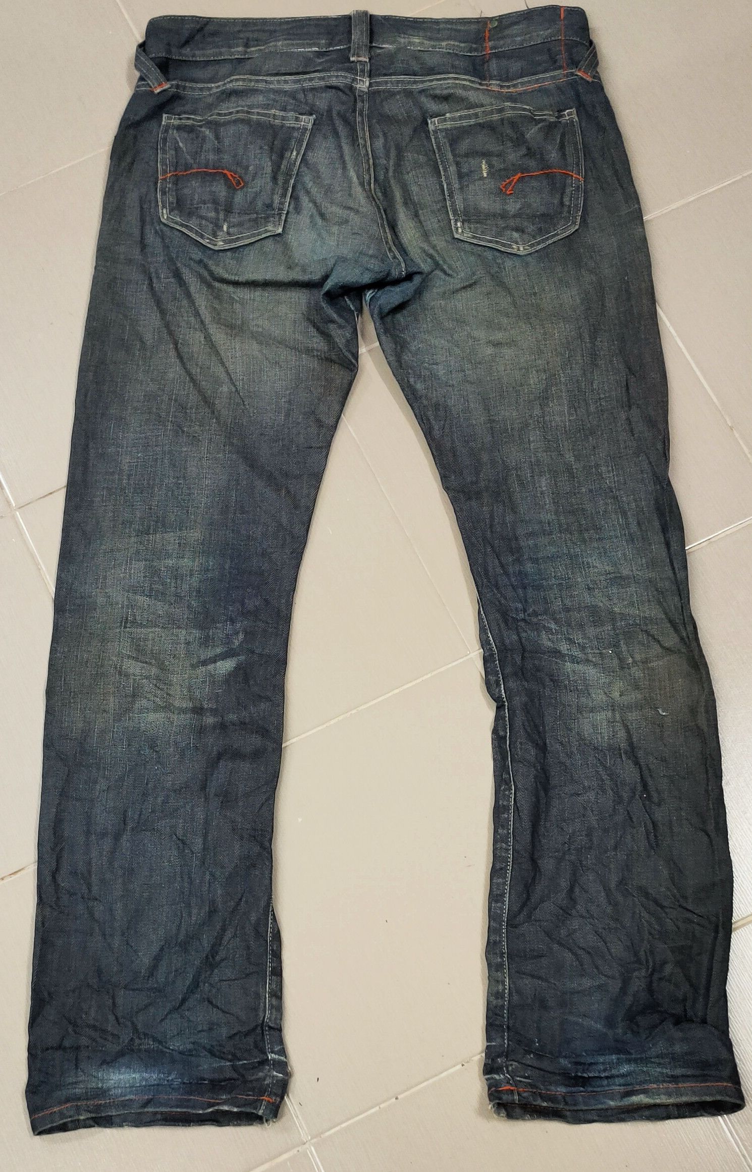 G-Star G star raw original button denim jeans vintage distressed Size US 32 / EU 48 - 2 Thumbnail