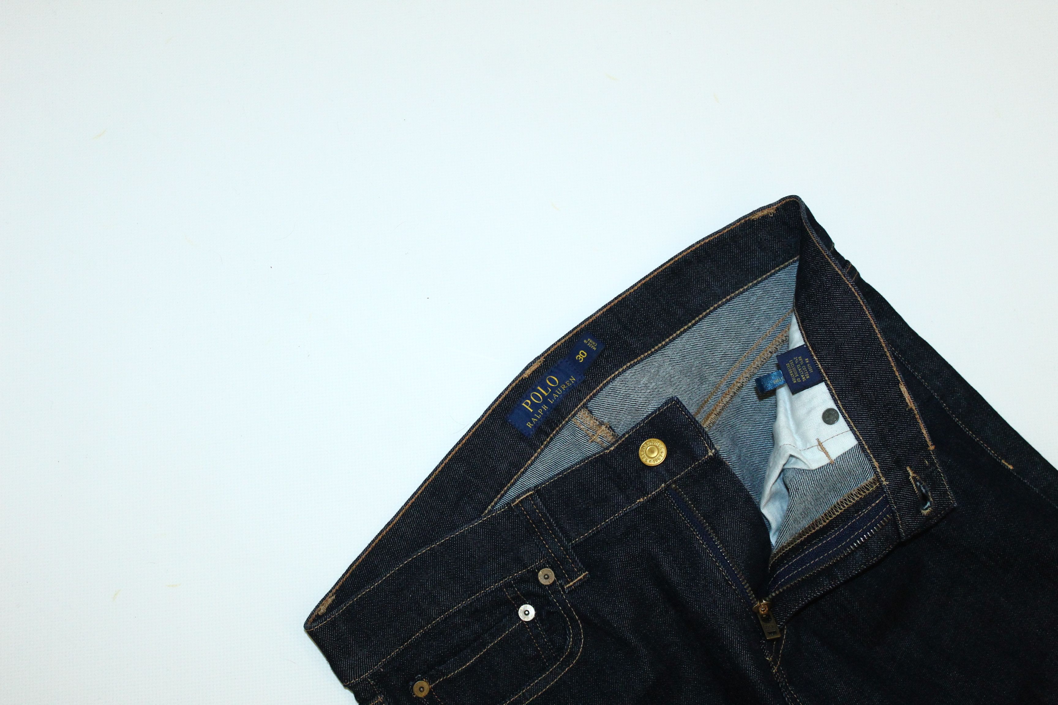 Polo Ralph Lauren Polo R.L. Crest N.Y. Logo Embroid Skinny Raw Denim Jeans Size US 30 / EU 46 - 6 Thumbnail