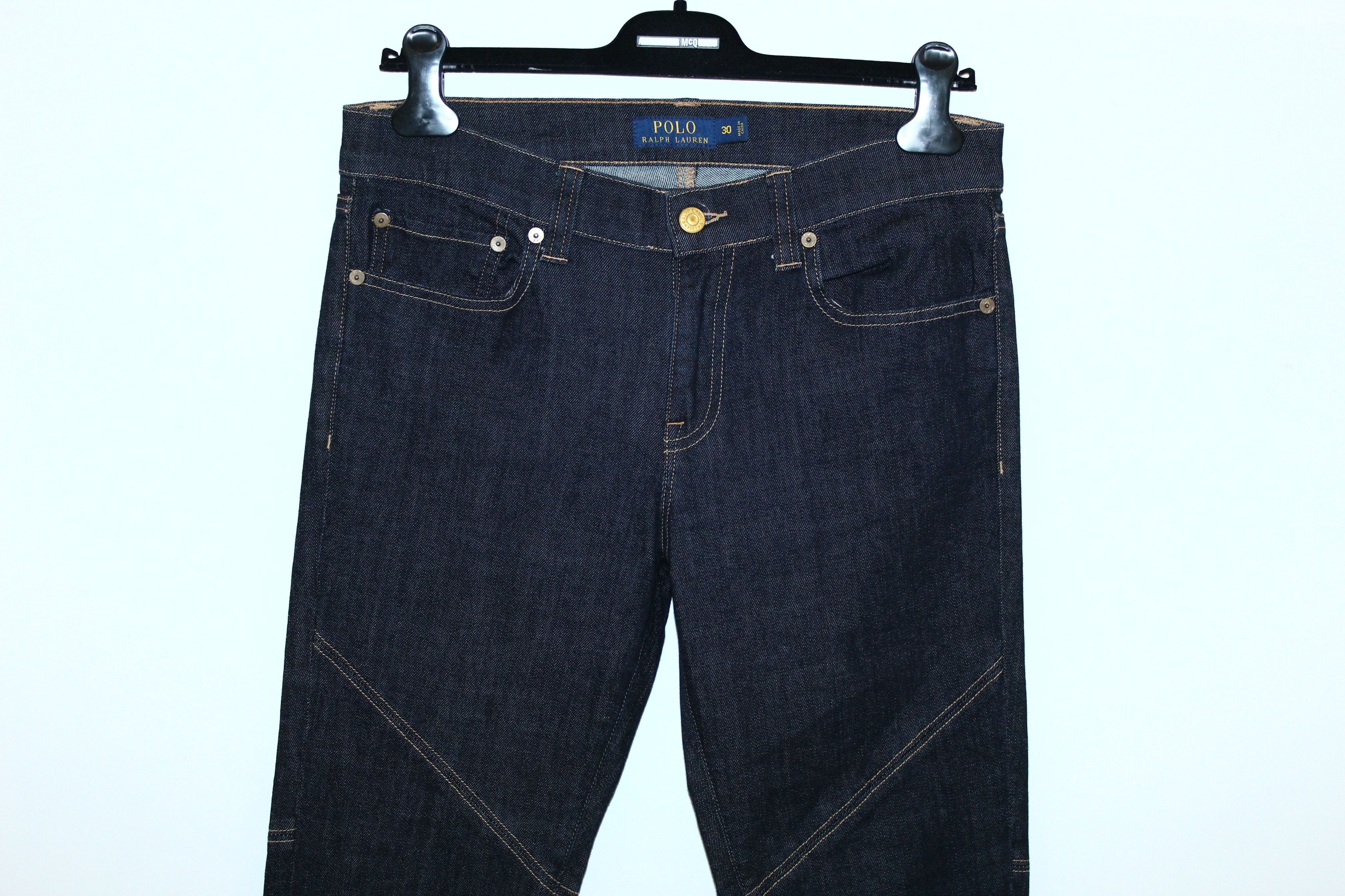 Polo Ralph Lauren Polo R.L. Crest N.Y. Logo Embroid Skinny Raw Denim Jeans Size US 30 / EU 46 - 3 Thumbnail