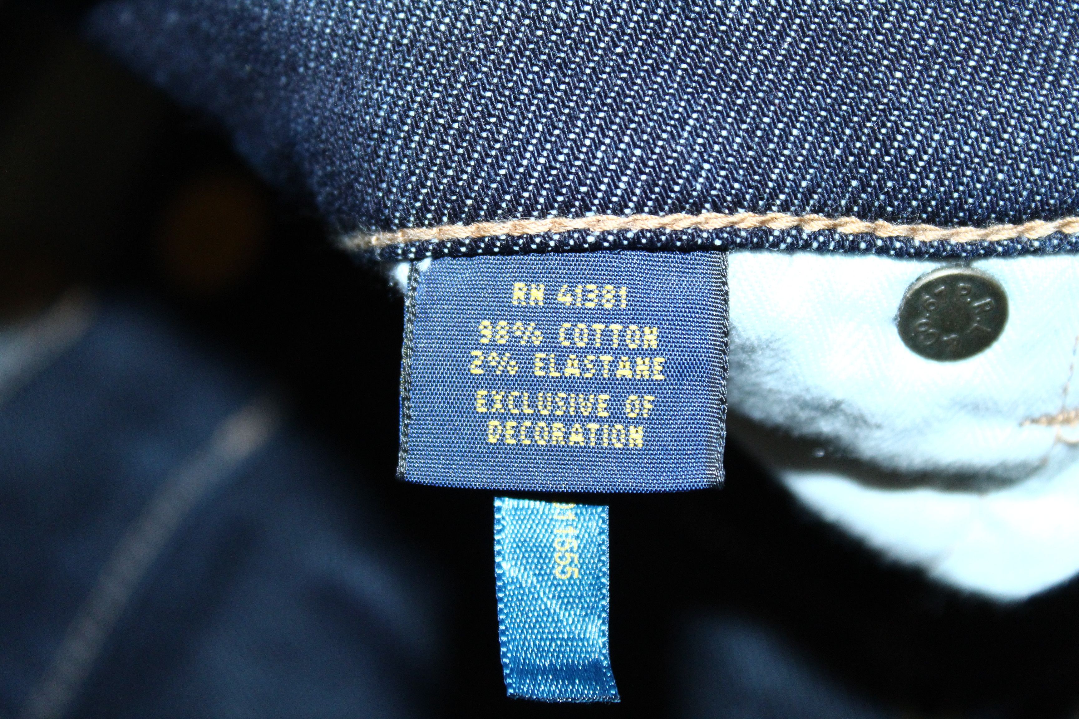 Polo Ralph Lauren Polo R.L. Crest N.Y. Logo Embroid Skinny Raw Denim Jeans Size US 30 / EU 46 - 7 Thumbnail