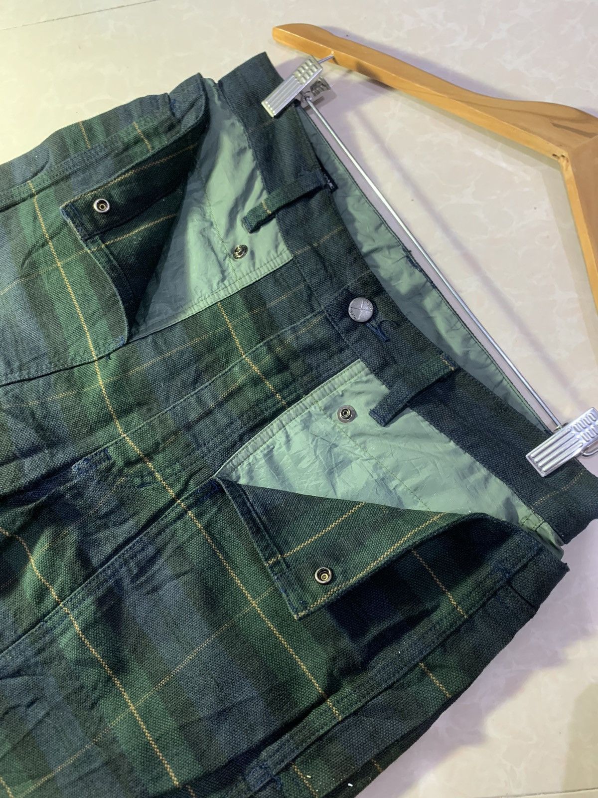 Final Home Final Home Issey Miyake Double Waisted Checkered Pants Size US 32 / EU 48 - 7 Thumbnail