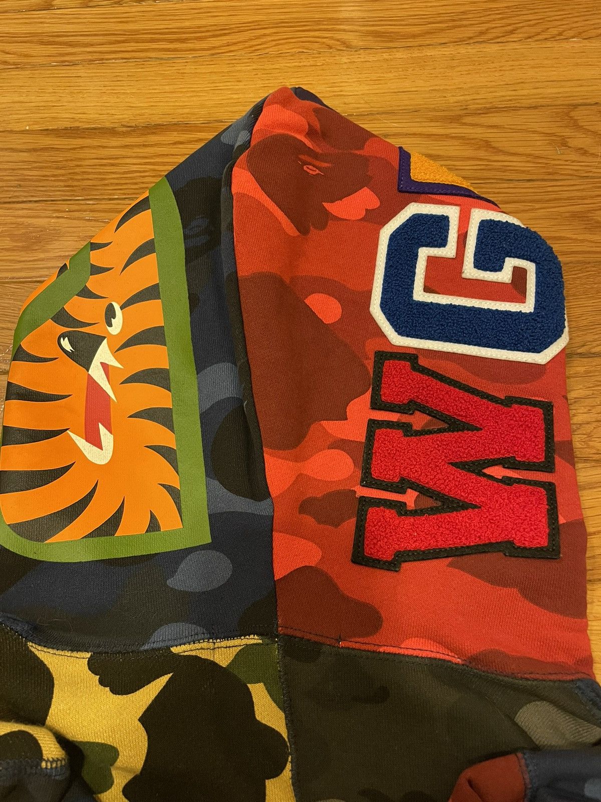Bape Bape multi mix color camo shark full zip hoodie Size US L / EU 52-54 / 3 - 5 Thumbnail