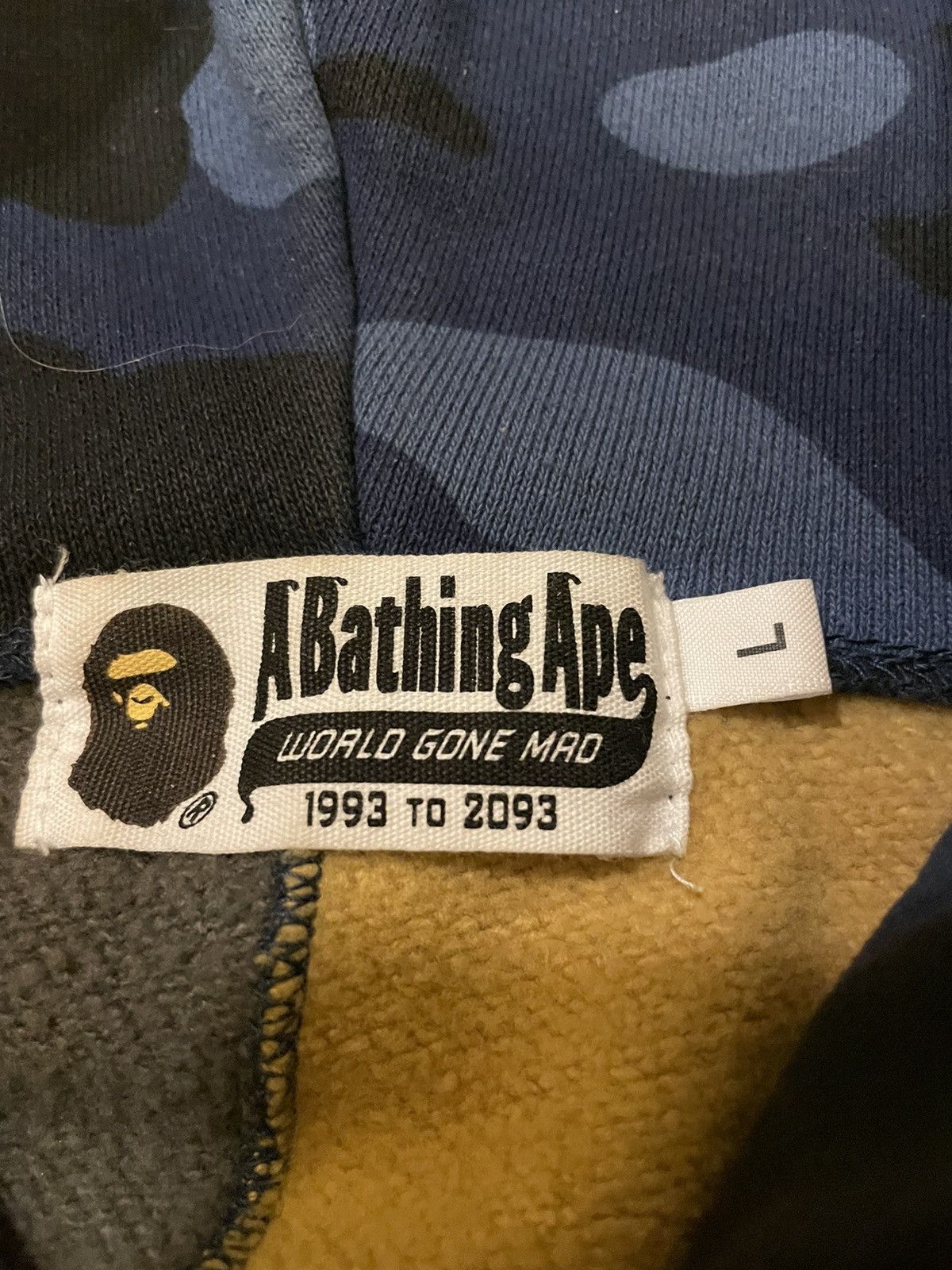 Bape Bape multi mix color camo shark full zip hoodie Size US L / EU 52-54 / 3 - 11 Thumbnail