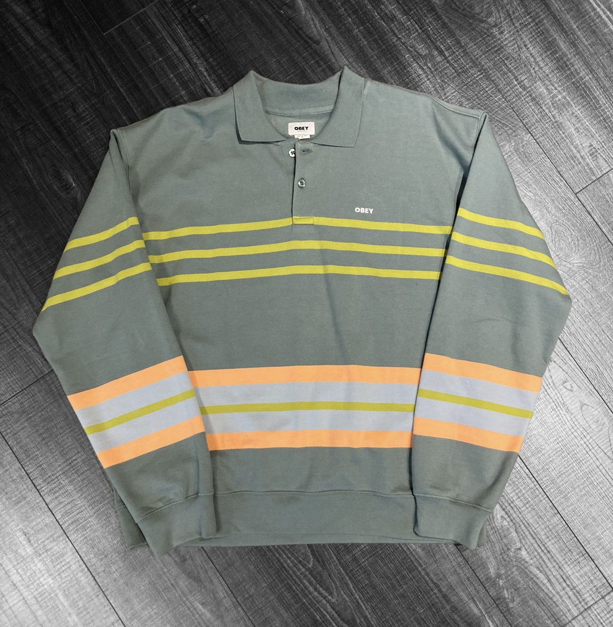 Obey OBEY Fleece LS Polo XL Size US XL / EU 56 / 4 - 1 Preview
