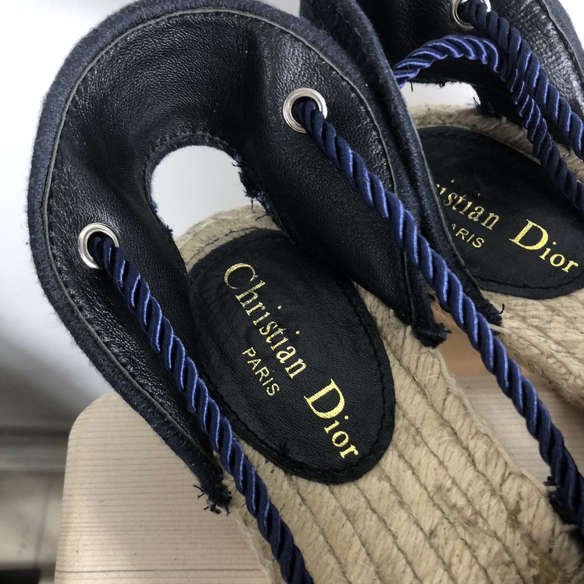 Christian Dior Monsieur × Vintage Christian Dior Paris Vintage Espadrille Sandals Size US 9 / IT 39 - 3 Thumbnail