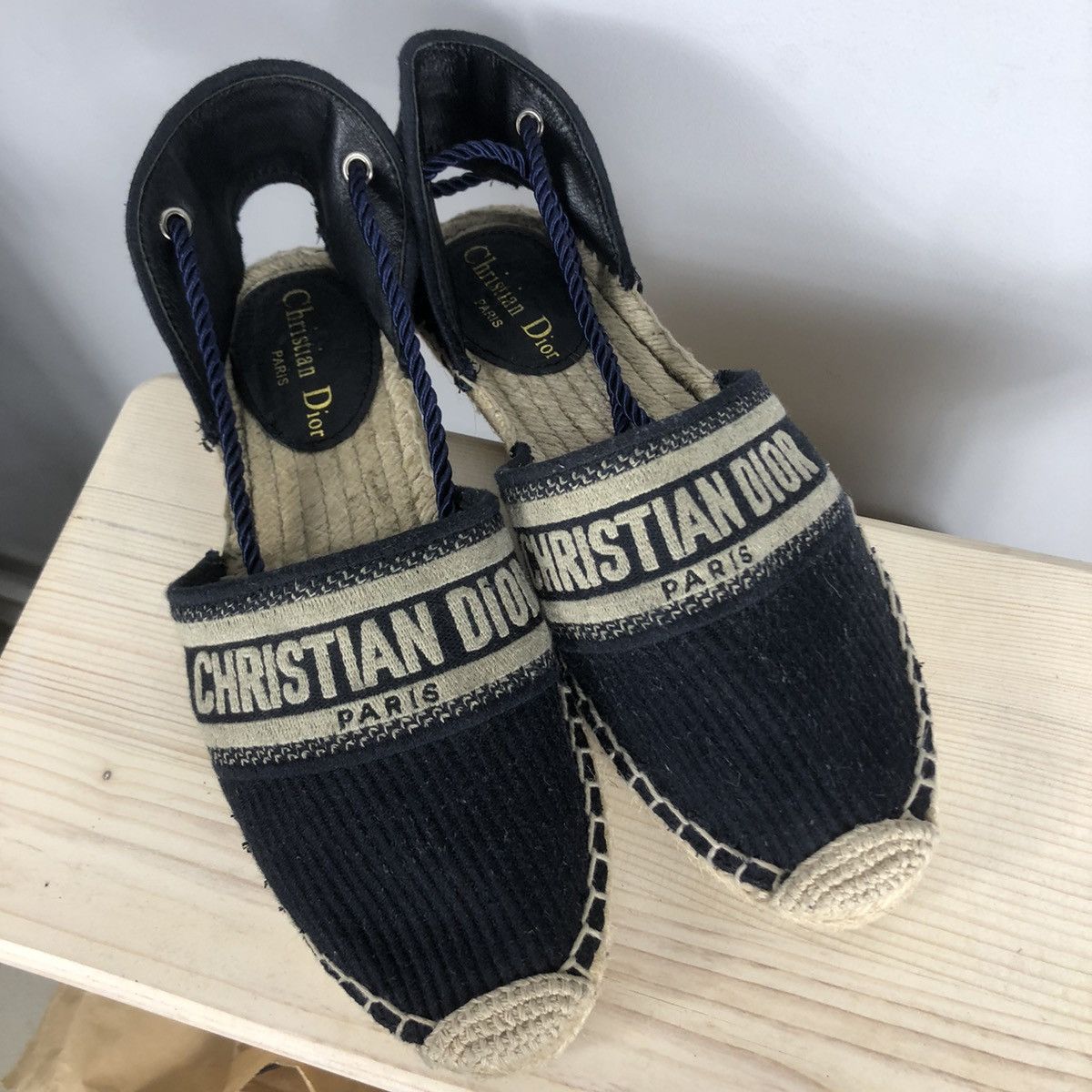 Christian Dior Monsieur × Vintage Christian Dior Paris Vintage Espadrille Sandals Size US 9 / IT 39 - 2 Thumbnail