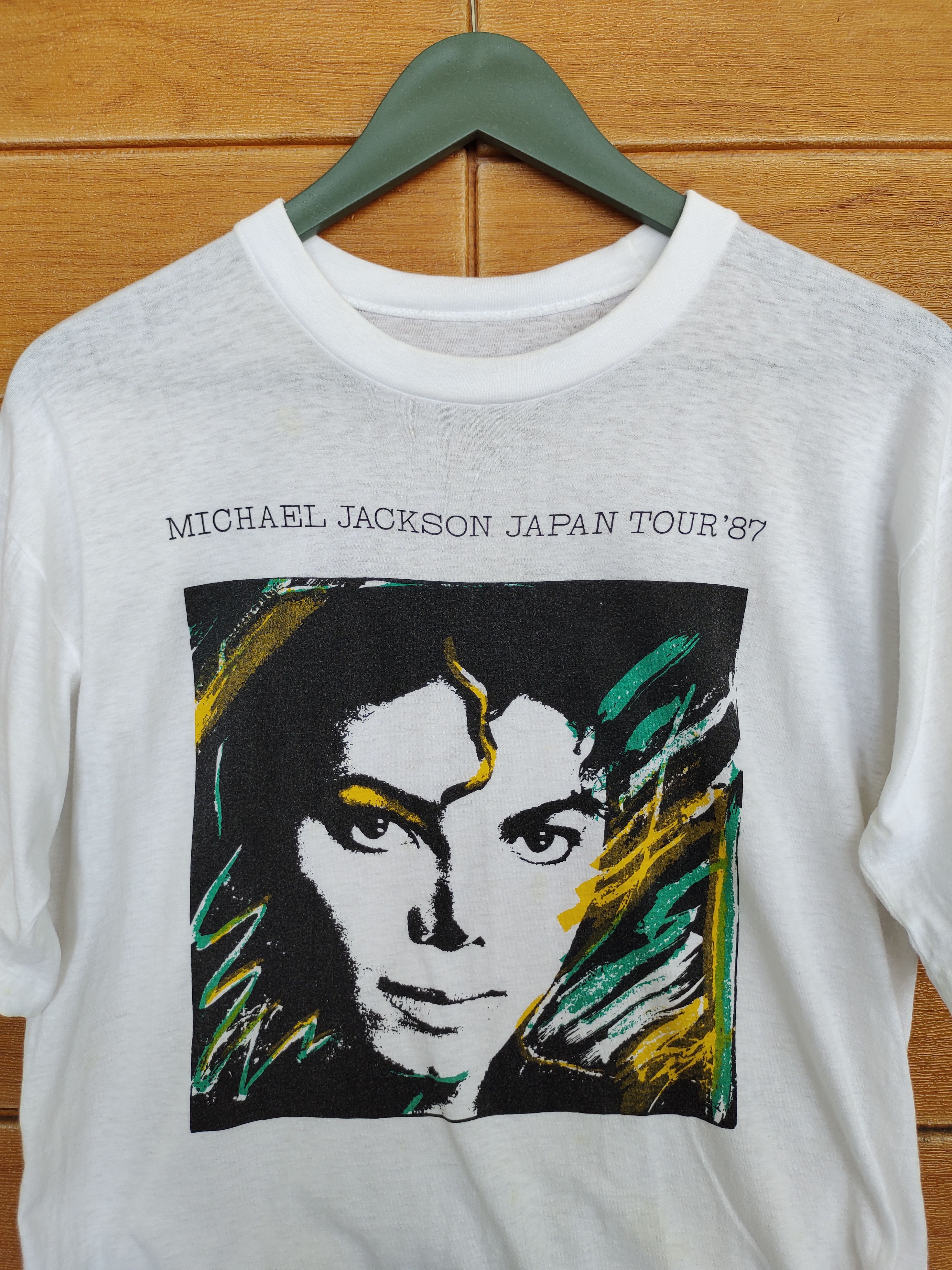 Band Tees Vintage 80s Michael Jackson Japan Tour '87 Paper Thin Size US M / EU 48-50 / 2 - 2 Thumbnail