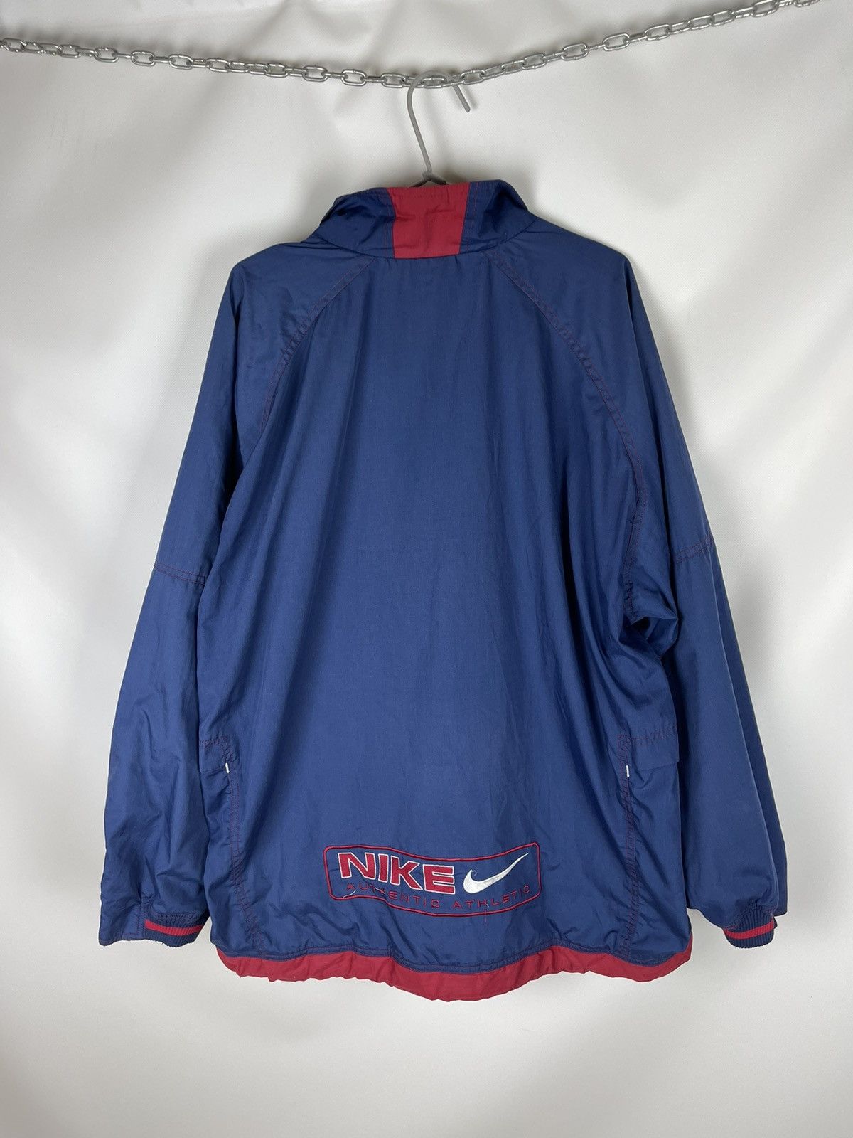 Nike Nike vintage 90s authentic athletic logo swoosh track top Size US XL / EU 56 / 4 - 2 Thumbnail