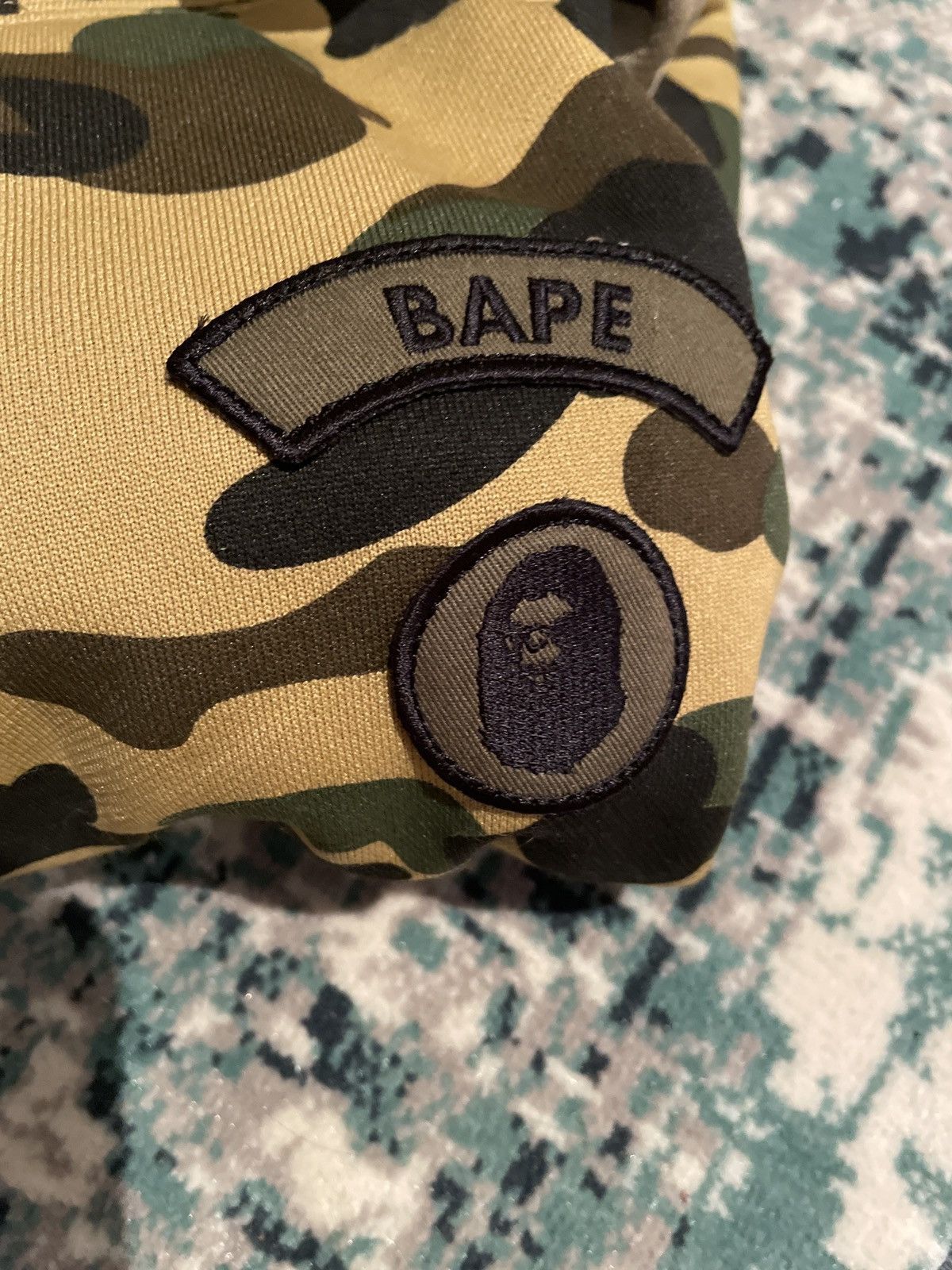 Bape A Bathing Ape 1st Camo Sleeve Pocket Pullover Hoodie Yellow Size US XL / EU 56 / 4 - 9 Thumbnail