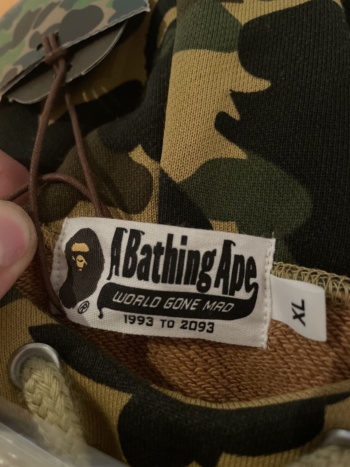 Bape A Bathing Ape 1st Camo Sleeve Pocket Pullover Hoodie Yellow Size US XL / EU 56 / 4 - 7 Thumbnail