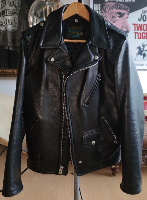 Schott N.Y.C. 519 Waxy Natural Cowhide 50's Perfecto® Motorcycle Leather  Jacket