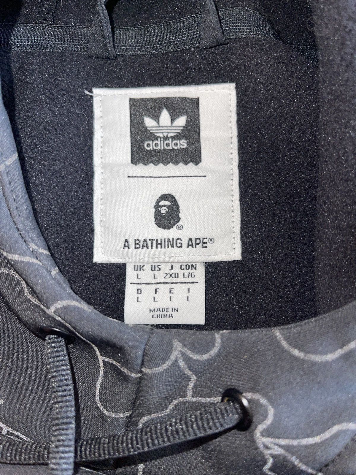 Bape x adidas tech hoodie sizing clearance