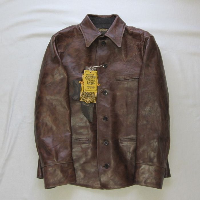 Freewheelers FREEWHEELERS HORSEHIDE LEATHER COAT BRAKEMAN 40 New | Grailed