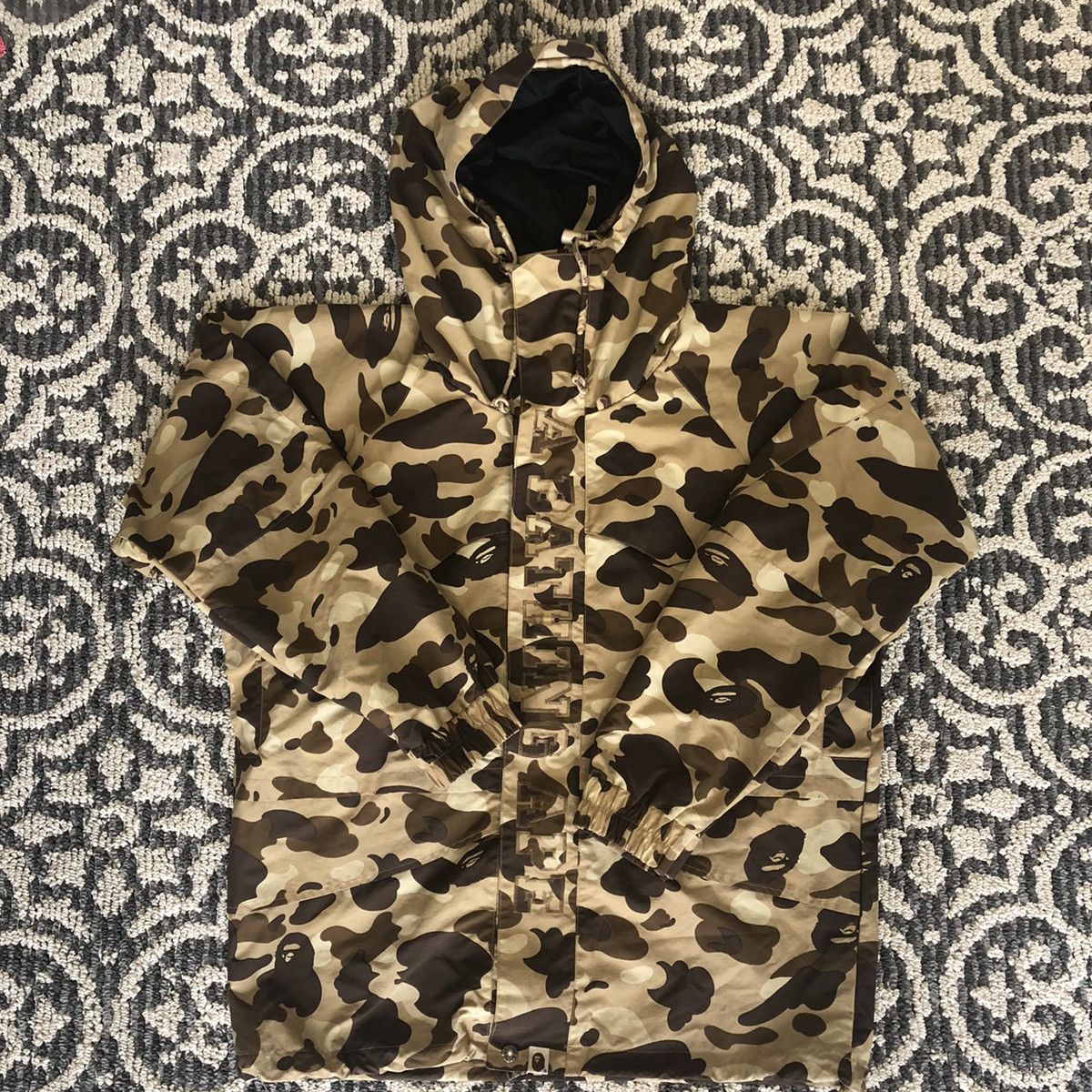 Bape Bape Beige Brown Camo Snowboarding Jacket | Grailed