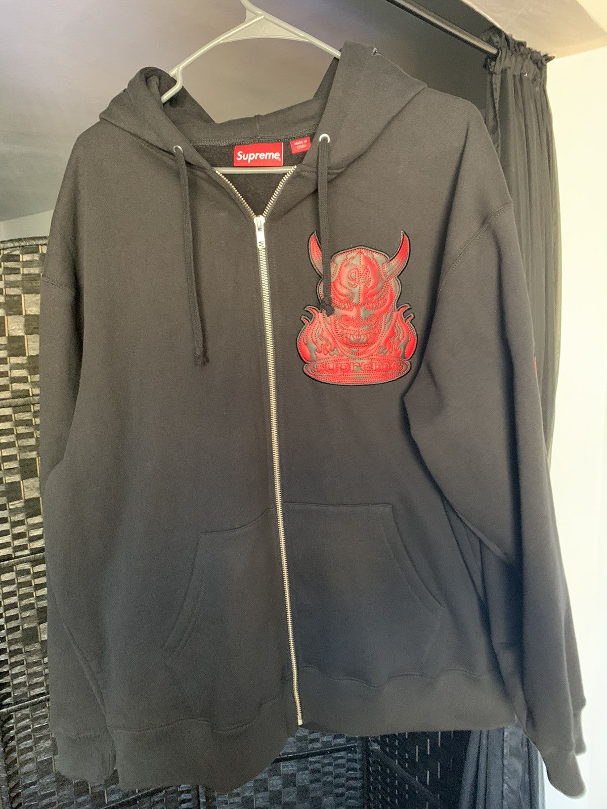 Supreme Supreme demon zip up hooded sweatshirt | Grailed
