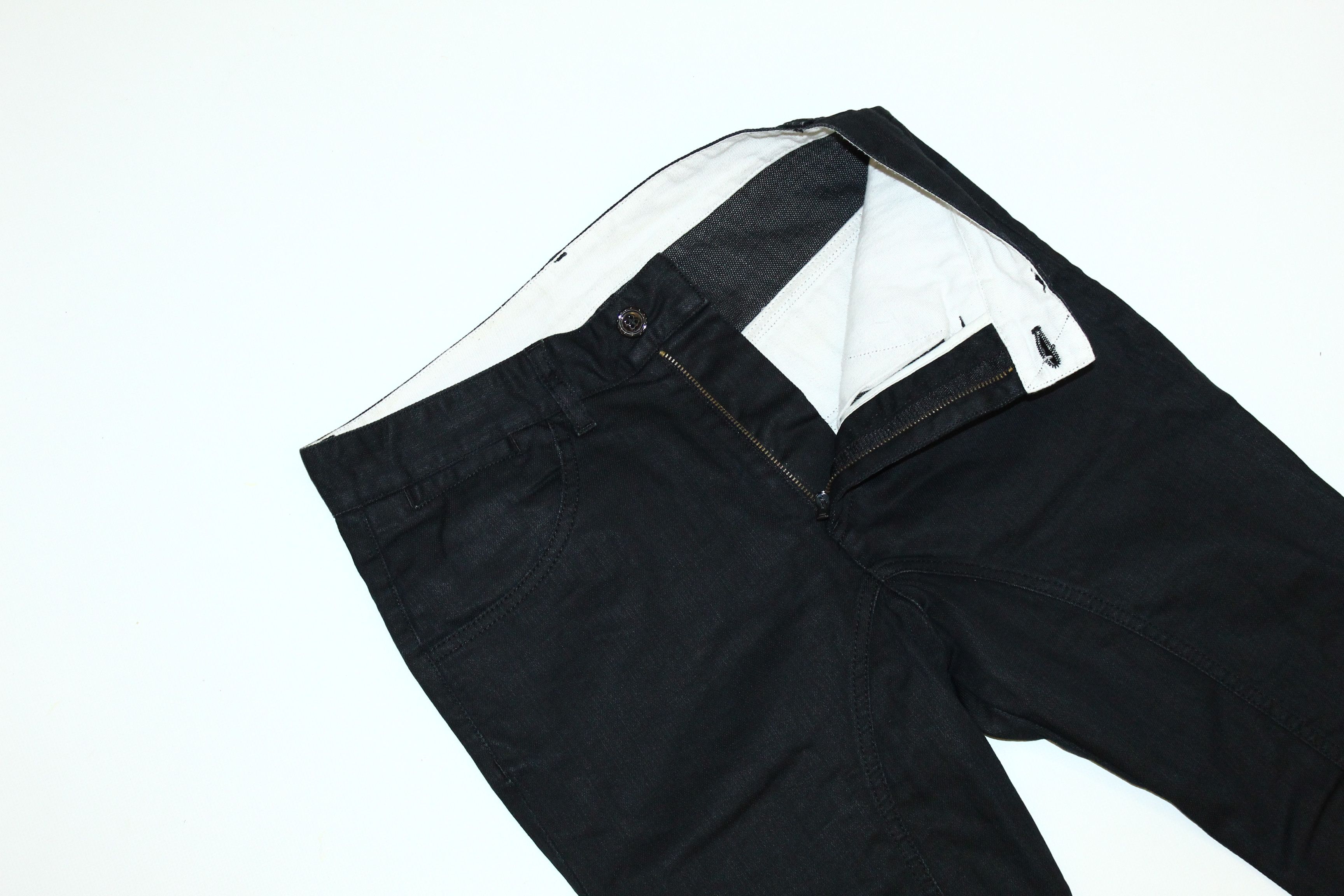 Yohji Yamamoto Coming Soon Skinny Black Coated Cotton Blend Denim Pants Size US 27 - 1 Preview