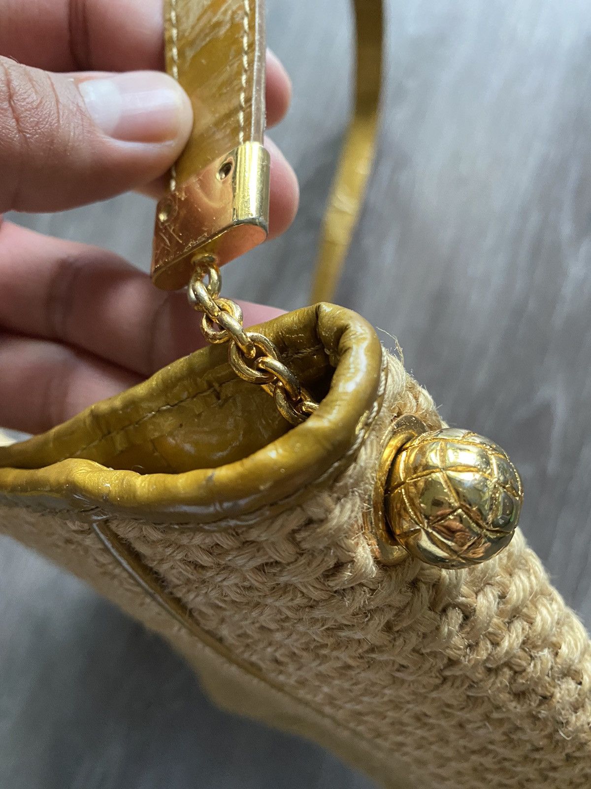 Bottega Veneta Vintage Bottega Veneta Tweed Cross Body Bag Purse Rare Size ONE SIZE - 10 Thumbnail