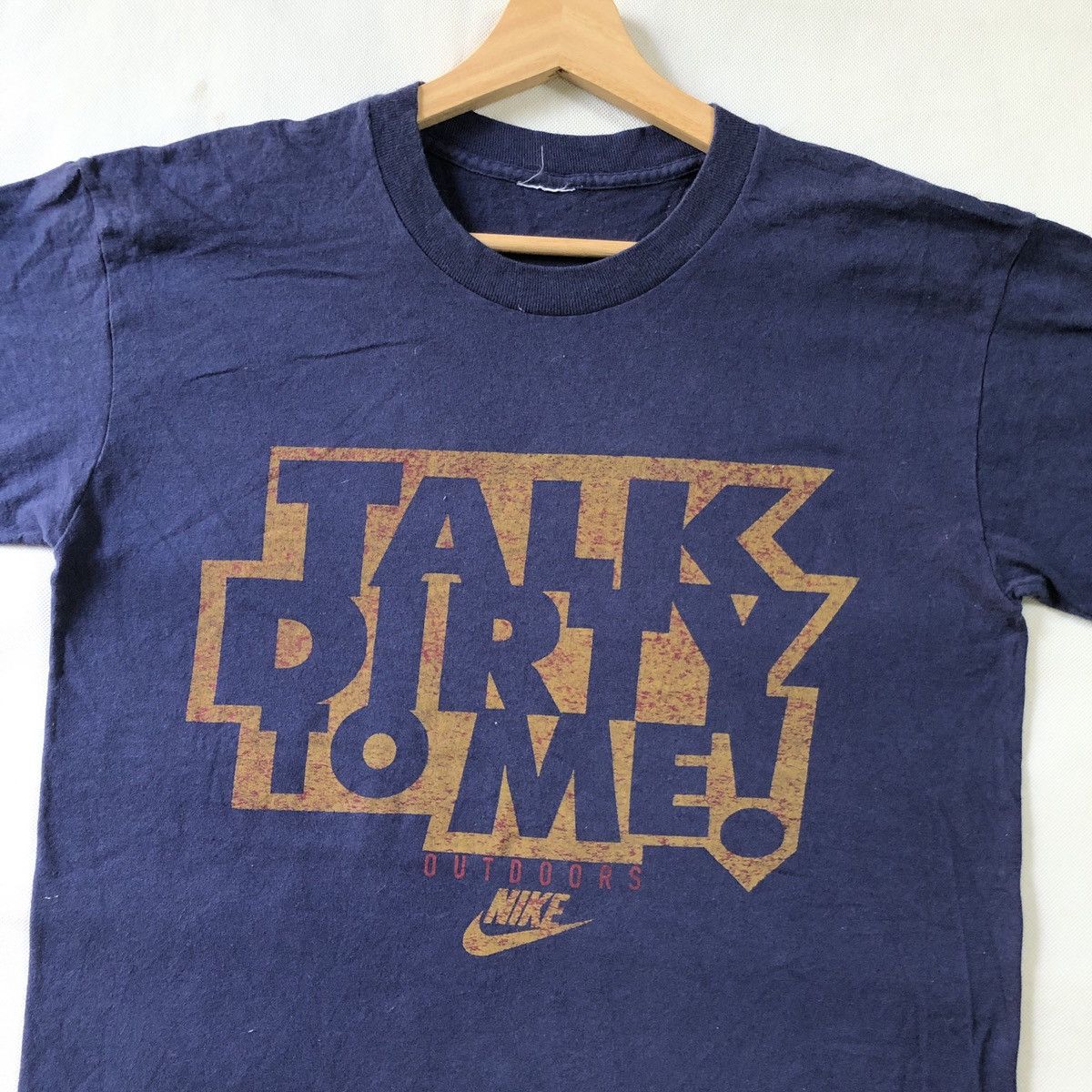 Vintage Rare! Talk To Dirty Me! Vintage 90s Nike Swoosh Tee Size US M / EU 48-50 / 2 - 2 Thumbnail