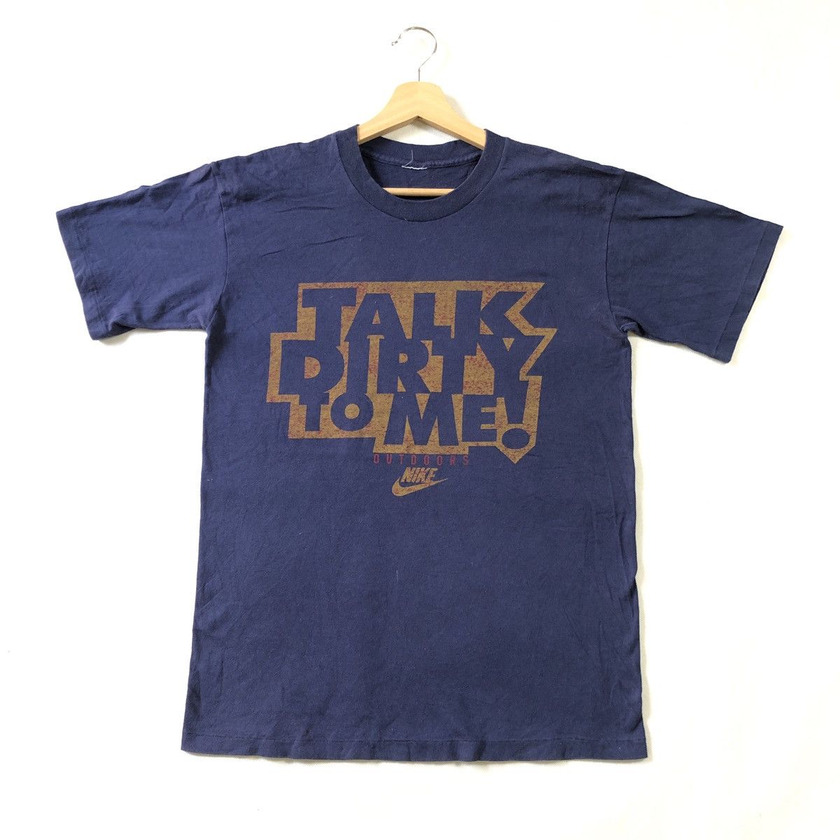 Vintage Rare! Talk To Dirty Me! Vintage 90s Nike Swoosh Tee Size US M / EU 48-50 / 2 - 1 Thumbnail