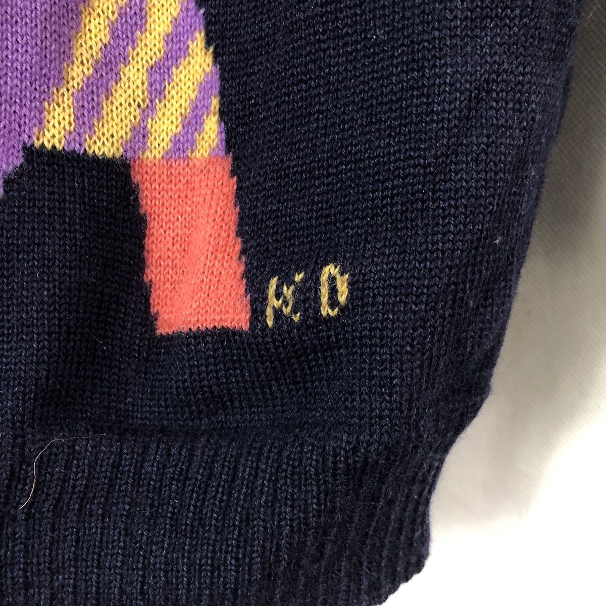 Homespun Knitwear × Man Made In Australia × Vintage Rare! Vintage Down Under Ken Done Pop Art Wool Knit Shirt Size US S / EU 44-46 / 1 - 4 Thumbnail